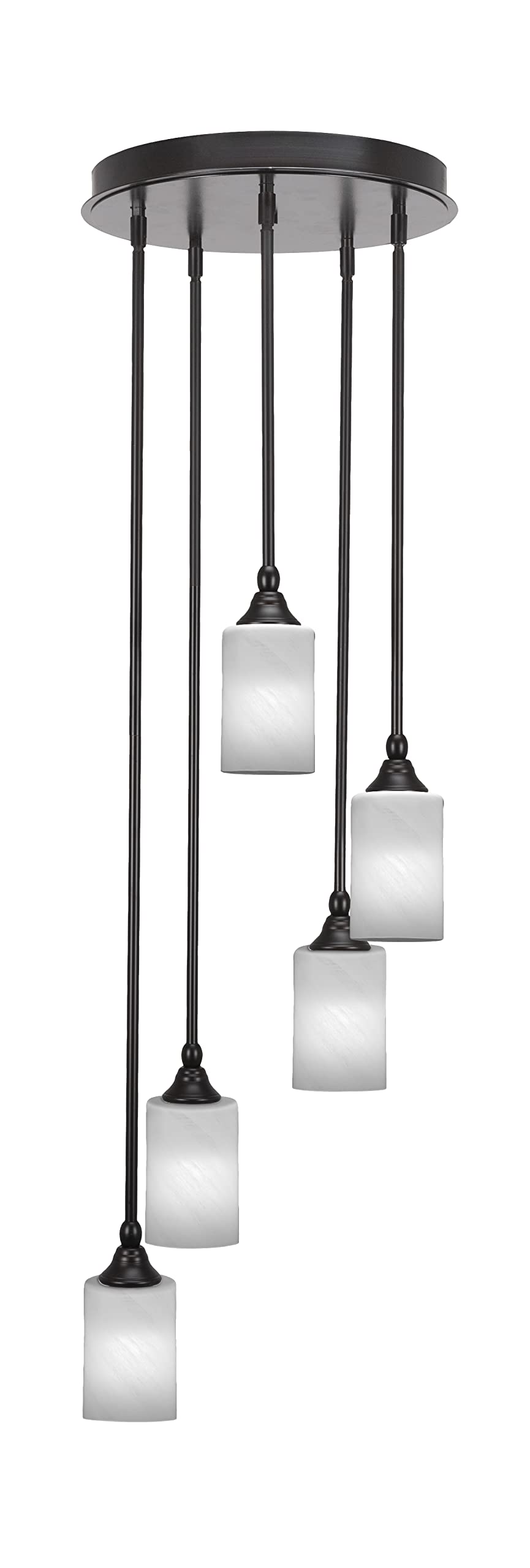Empire 5 Light Cluster Pendalier in Espresso Finish (2145-ES-3001)