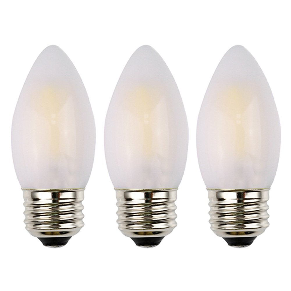 OPALRAY C35 LED Candelabra Bulb, 6W Dimmable, E26 Standard Base, 600LM 60W Incandescent Equivalent, 2700K Soft Warm White Light,