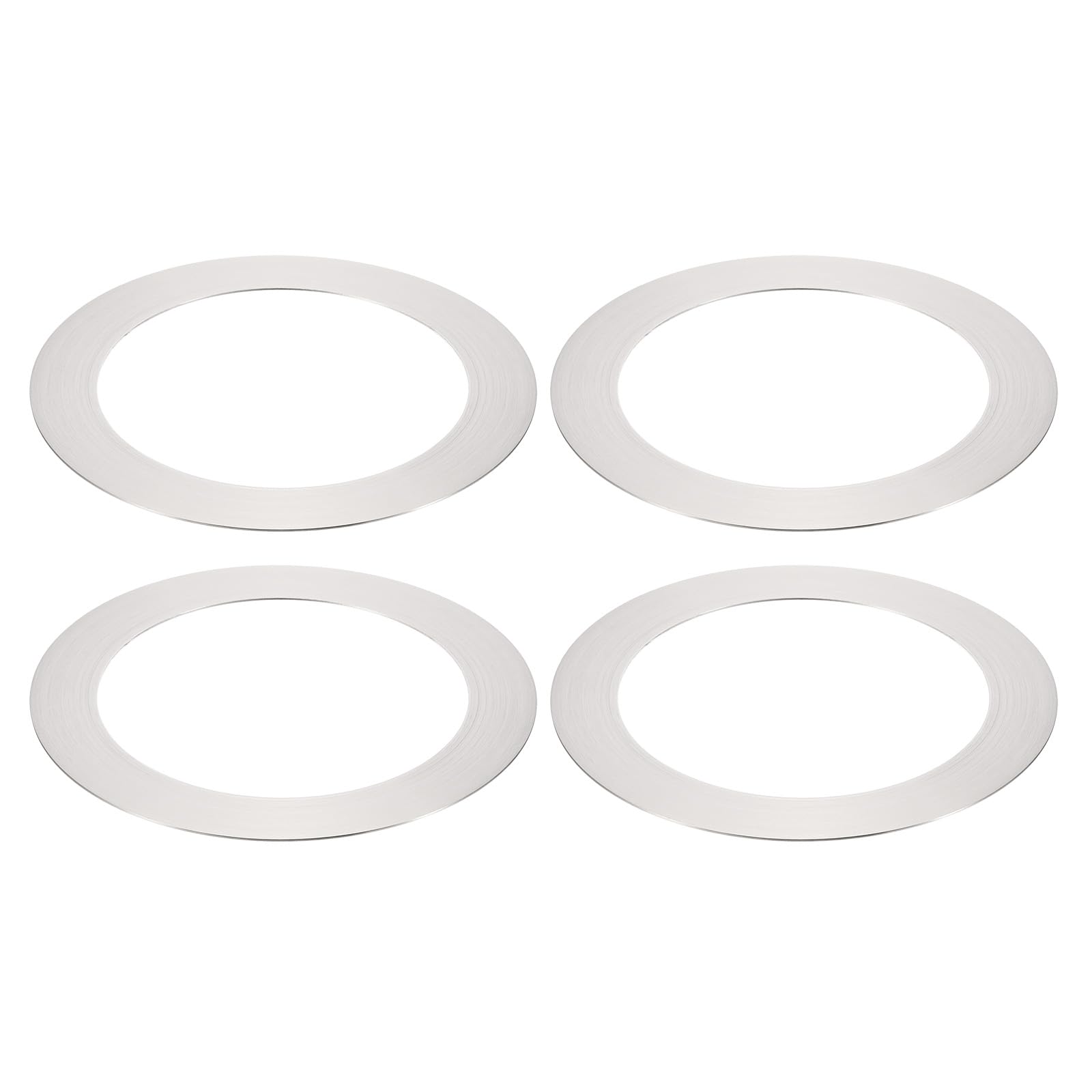 PATIKIL 4 Packs Home Lighting Ceiling Medallions 3.58 ID and 4.92 OD, Metal Flat Round Goof Plate Cover Ring Decorative Trim for