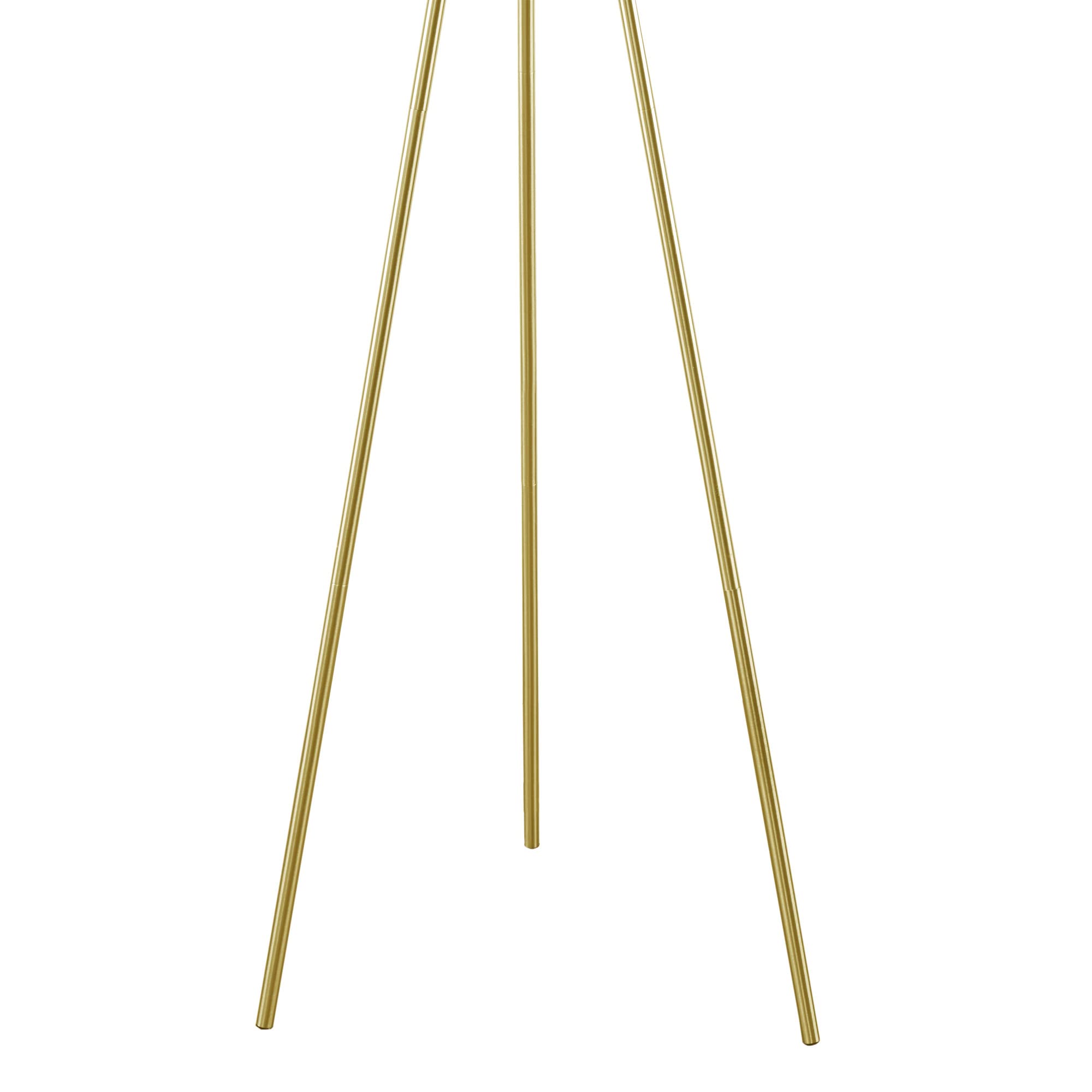 INK+IVY Pacific Floor Lamp - Tripod Gold Metal Base, White Drum Shade, 20inDia x 66.5inH, Model FPF21-0367
