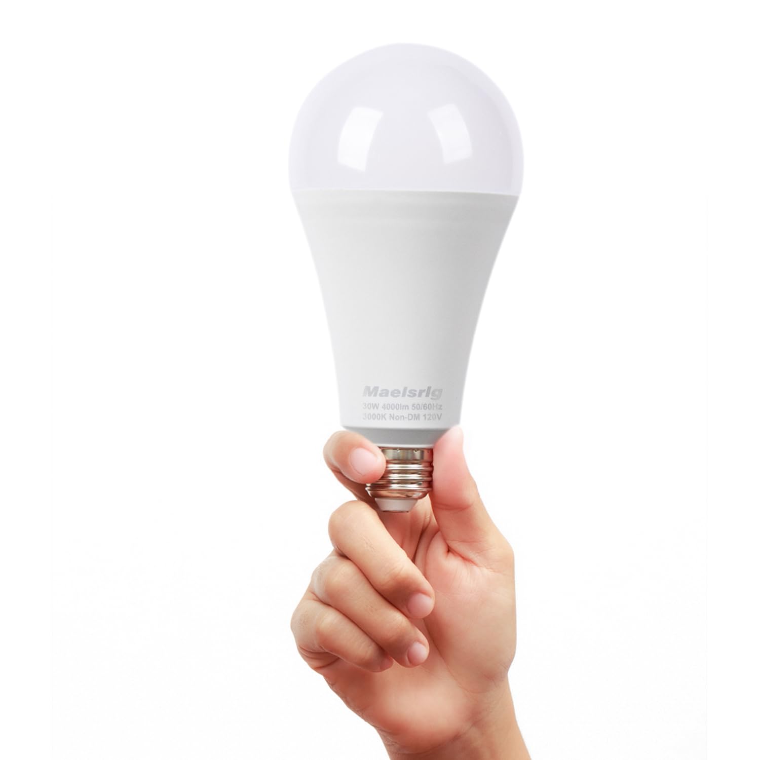 Maelsrlg 300W Equivalent LED Bulb, 30W, 4000 Lumens, Warm White 3000K, E26 Base, Non-Dimmable, 4-Pack