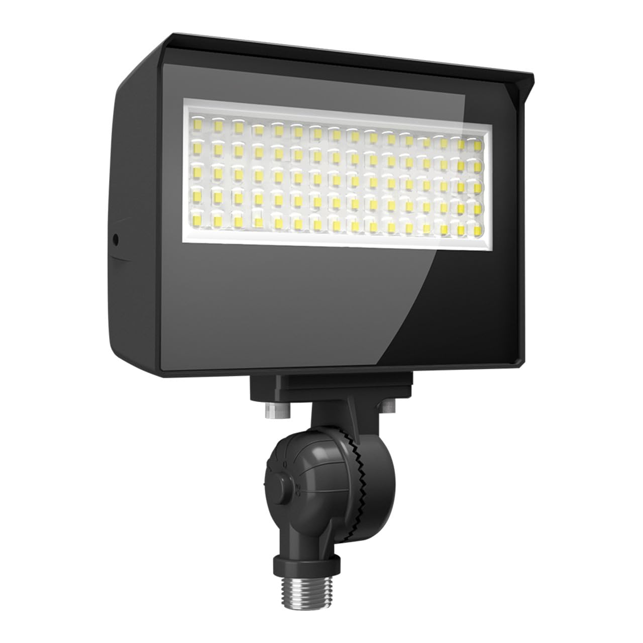Rab Lighting Rab X22 4-Way Adjustable Dusk To Dawn Led Flood Light, 3000K/4000K/5000K Selectable, 20W/25W/30W/35W Adjustable, 55