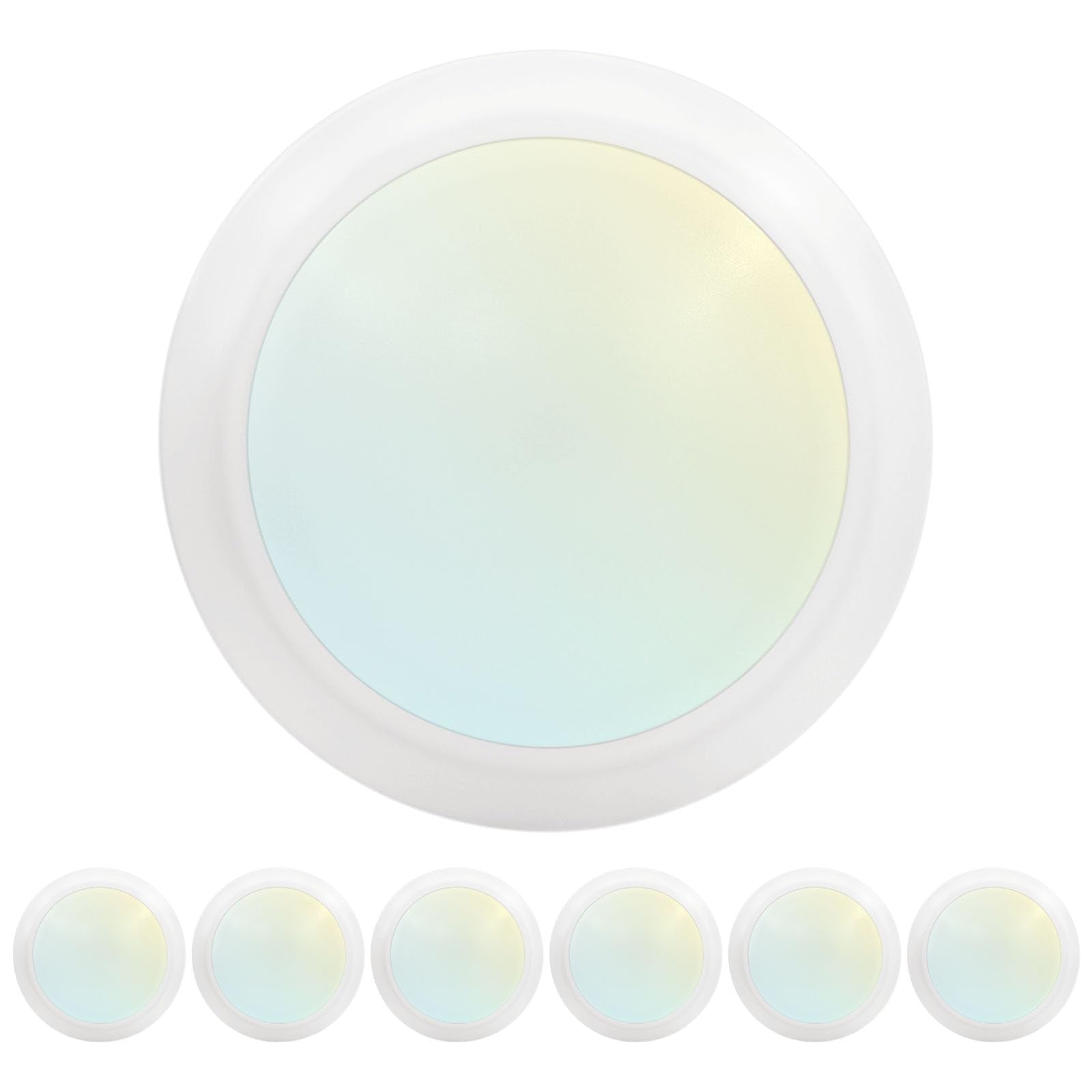 Luxrite 6 Inch Led Disk Lights  Dimmable Flush Mount Ceiling Light  5Cct Selectable 2700K 3000K 3500K 4000K 5000K  12.5W  1000Lm (White  6 Count (Pack Of 1))