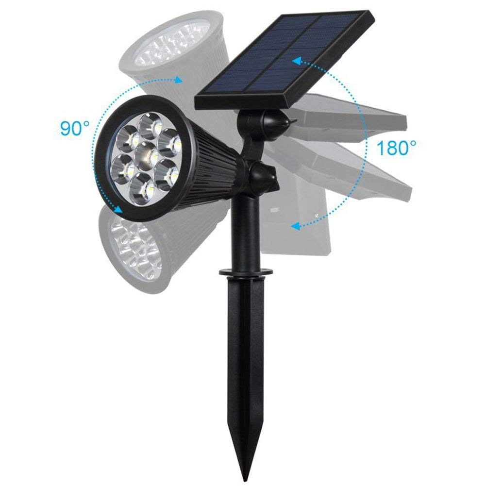 Solar Lights Outdoor Colored Waterproof 7 LED Color Changing Solar Spot Lights Landscape Spotlight for Yard Garden Patio Lawn 2