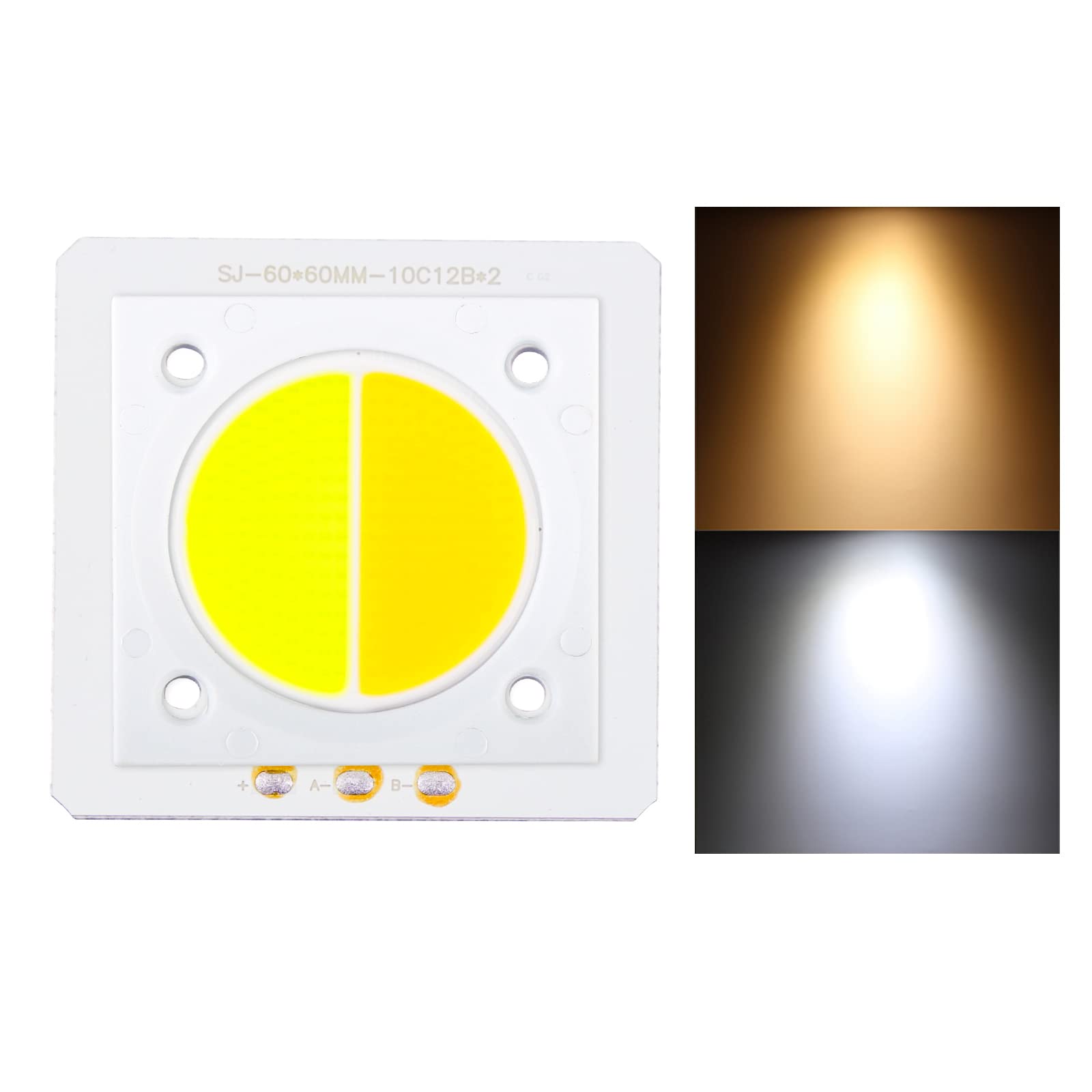 100W (Warm White 3200K+Cold White 6500K) Double Color Led SMD COB Integrated Light Source, Led Beads, Led Chip, Led Lamp Bulb fo