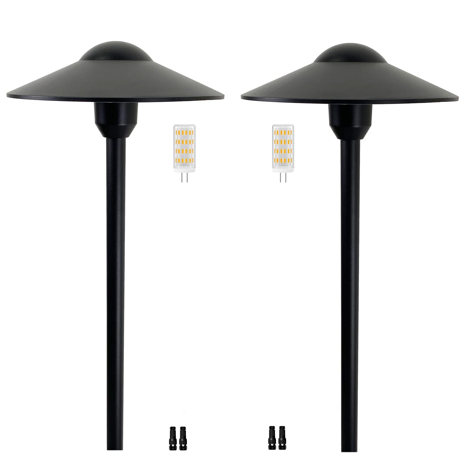 Muguski Low Voltage Pathway Lights,Cast Aluminum Landscape Lighting Path Light Garden Driveway Walkway Lighting 12-24V Replaceab