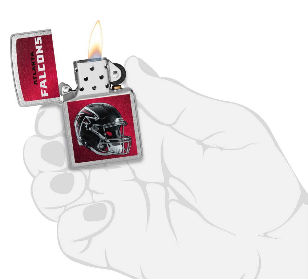 Zippo Nfl Atlanta Falcons Helmet Street Chrome Pocket Lighter