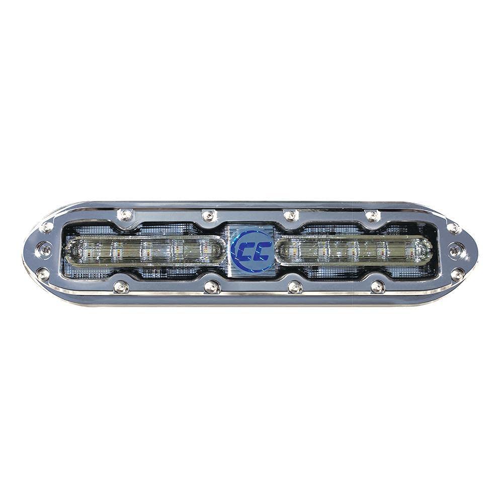 Shadow-Caster Scm-10 Led Underwater Boat Light - Color-Changing (Rgbw) - 316 Stainless Steel Housing - Polycarbonate Lens - Ip68 Fully Submersible Waterproof