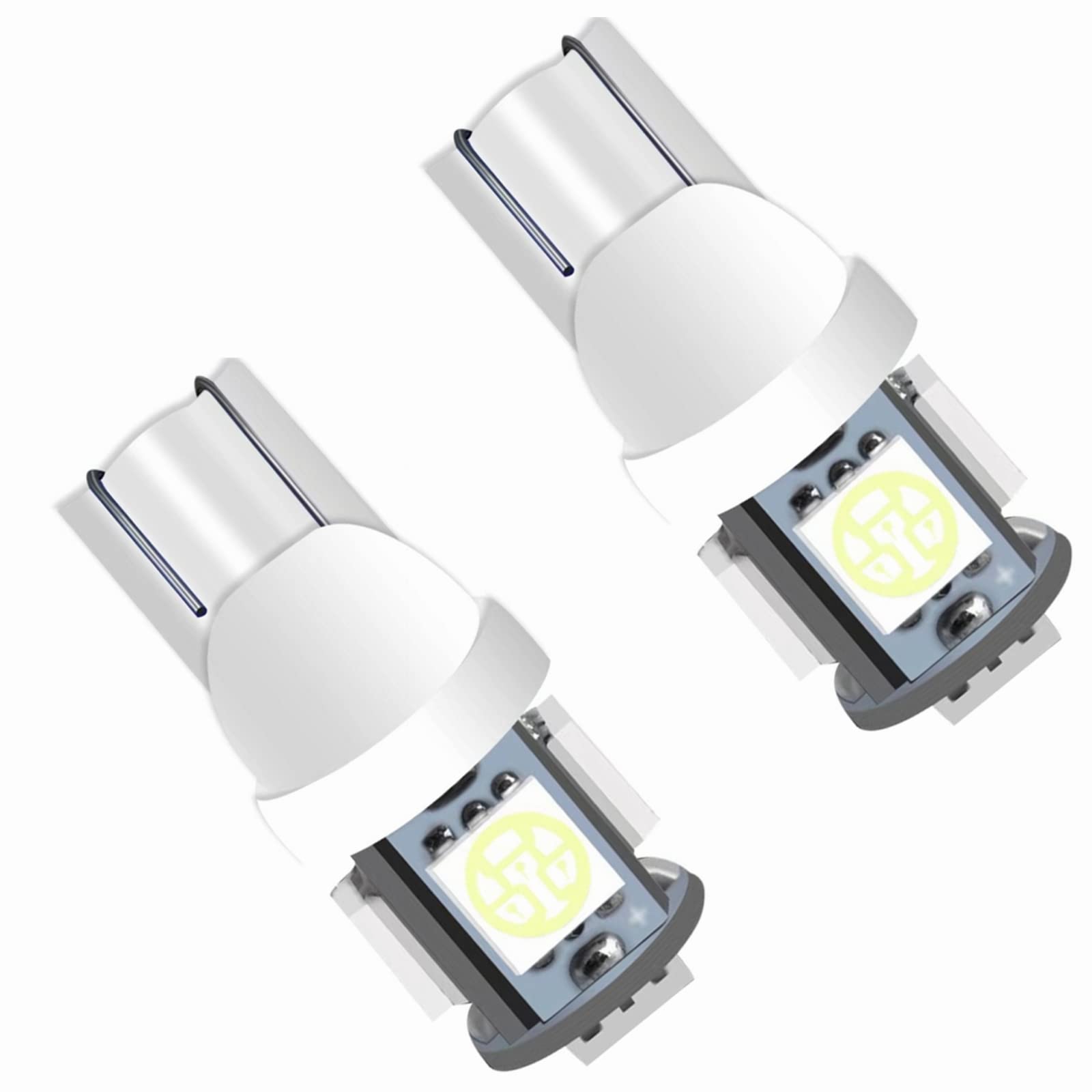 Cusmme 10Pack T10 194 168 Led Light Bulb 158 Pc194 161 W5W 147 Instrument Panel Gauge Cluster Dashboard Automotive Light Bulb Xenon White And Twist Lock Socket