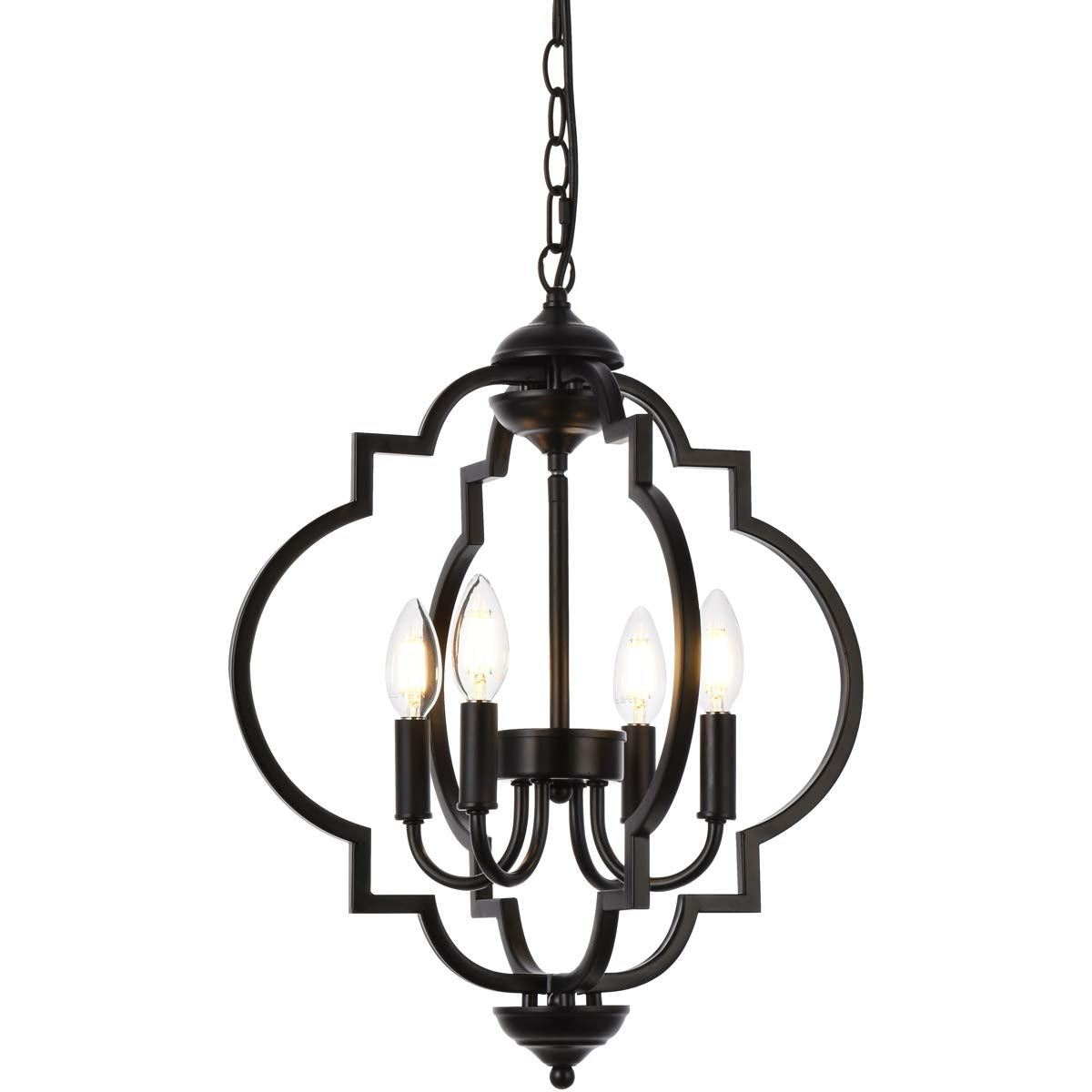 Living District Sandara 4 Lights Pendant in Black (LD7064D16BK)