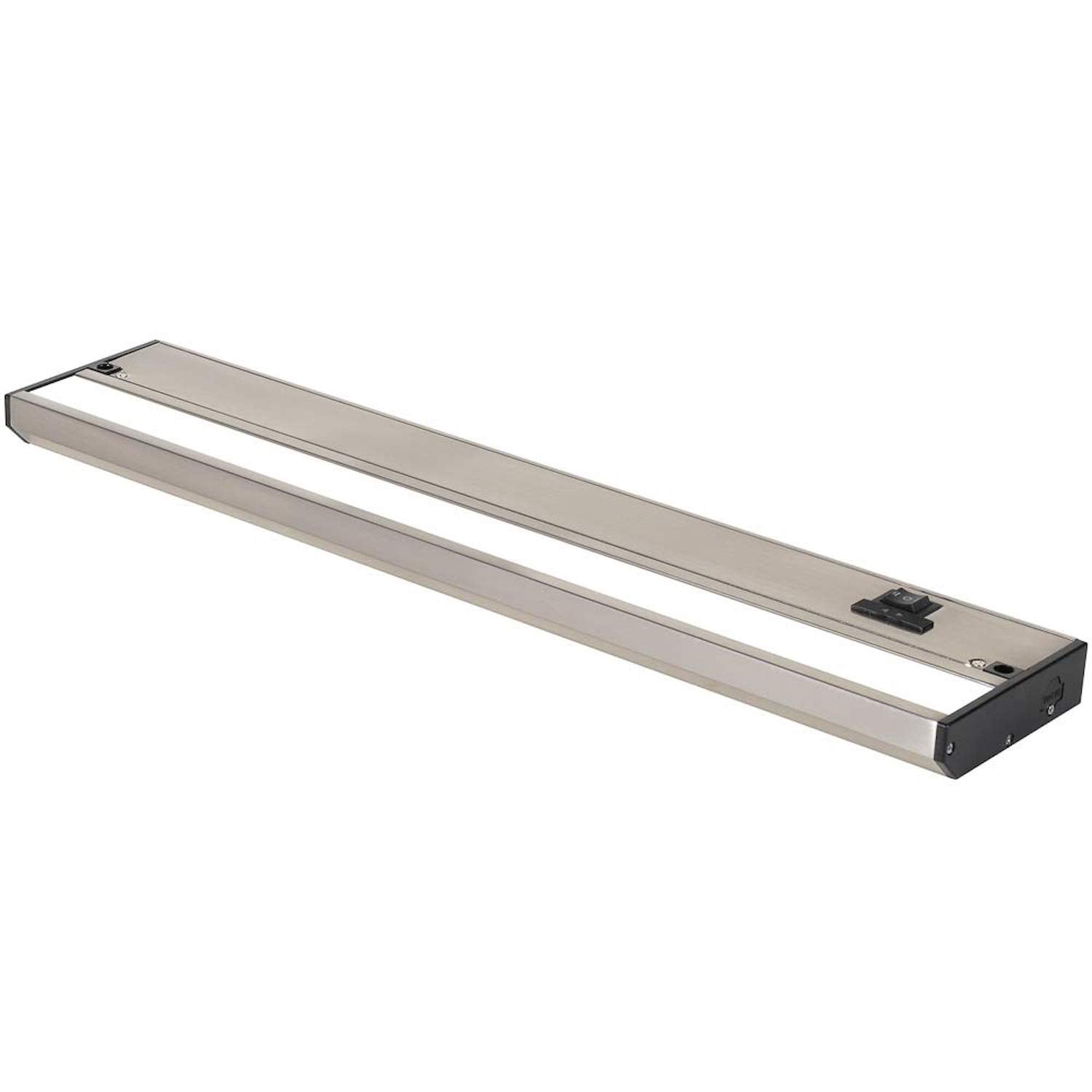Led Under Cabinet Lighting Hardwired - Linkable Undercabinet Lights For Kitchen - 3Cct 18 Inch Satin Finish - Undercounter Dimmable Plug In Light Or Hard Wired - Under Counter Fixture Direct Wire