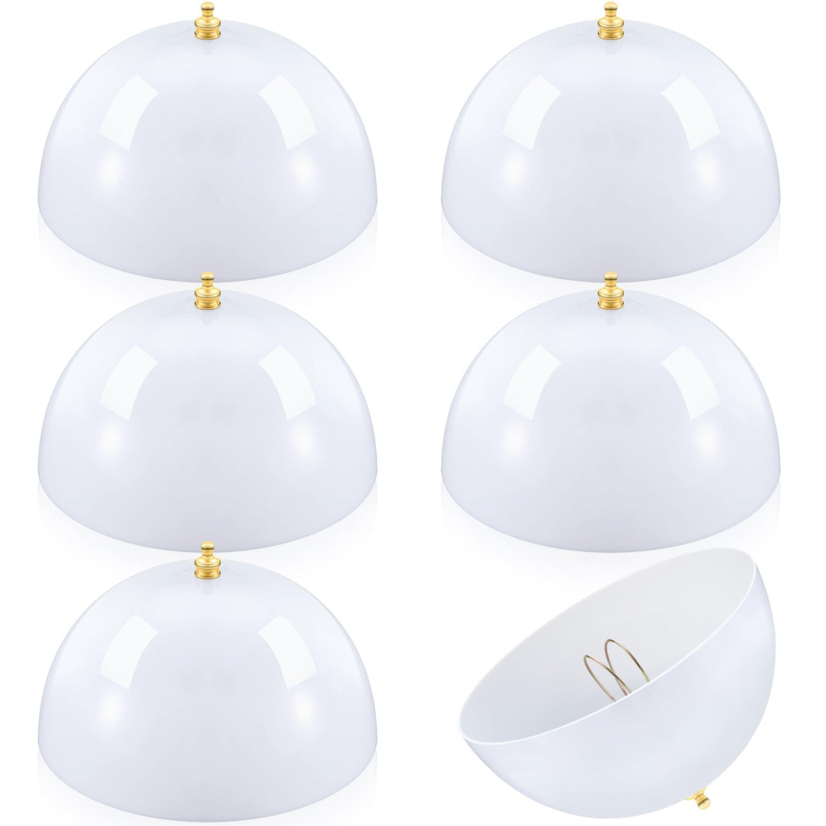 Marsui 6 Pcs Clip on Dome Lamp Shade for A-type Bulb, 7 5/8 Diameter x ...