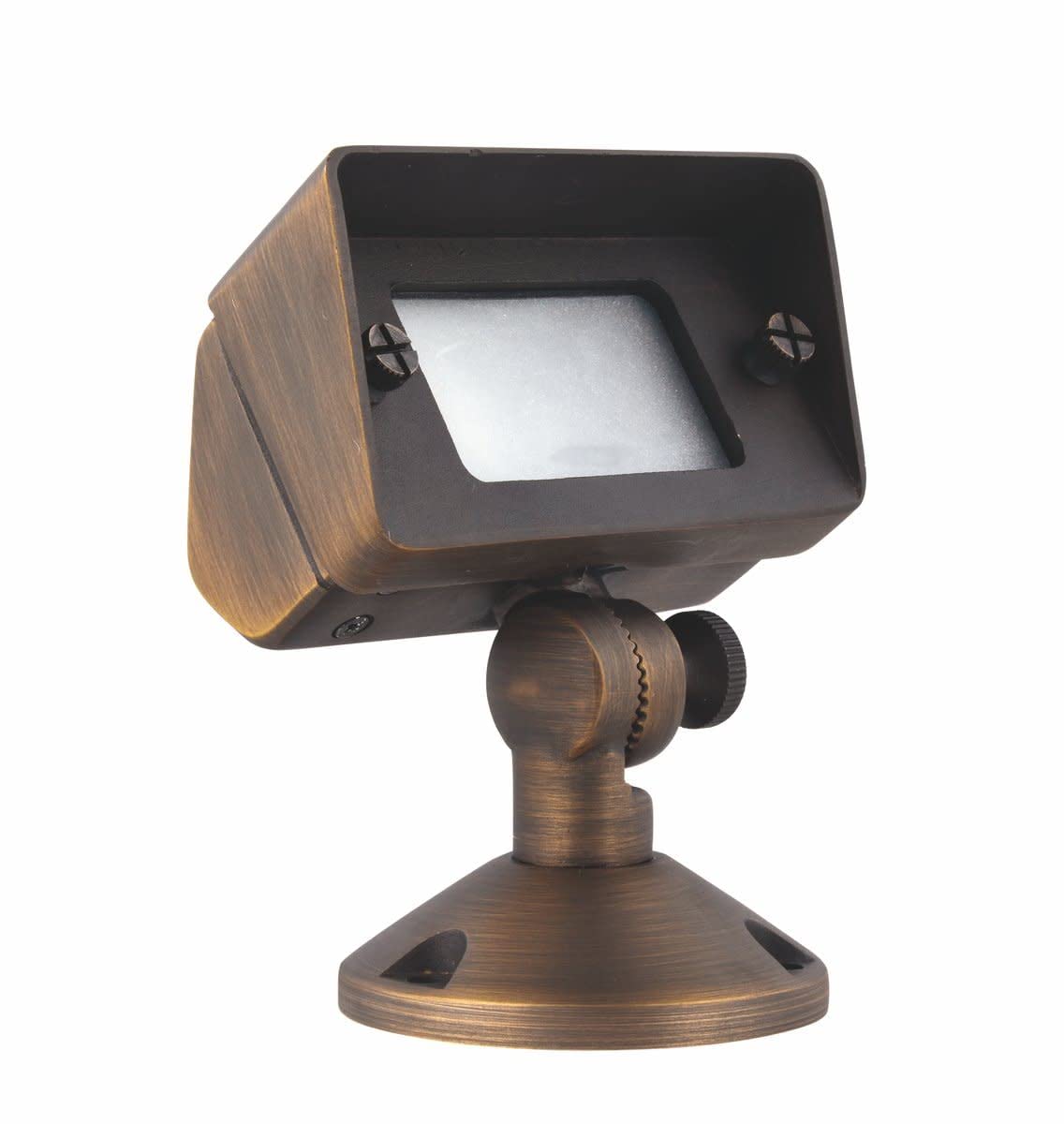Elitco Lighting C046 Landscape-spotlights Flood W2 D4 H6 Antique BRASSINCLUDES STAKEG4 Halogen 35W(Light Source NOT Included)