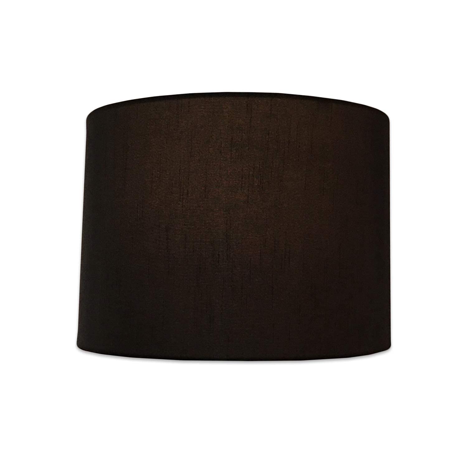 Royal Designs, Inc. Shallow Drum Hardback Lamp Shade, Hb-610-14Blk/Gl, Black, 13 X 14 X 9