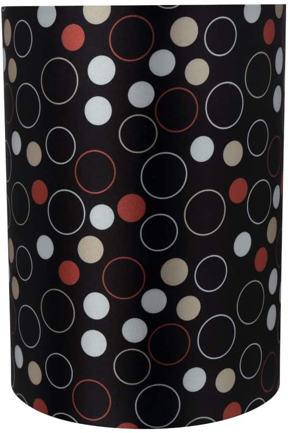 Aspen Creative 31272A Transitional Drum (Cylinder) Shape Spider Construction Lamp Shade In Black 8'' Wide (8'' X 8'' X 11'')