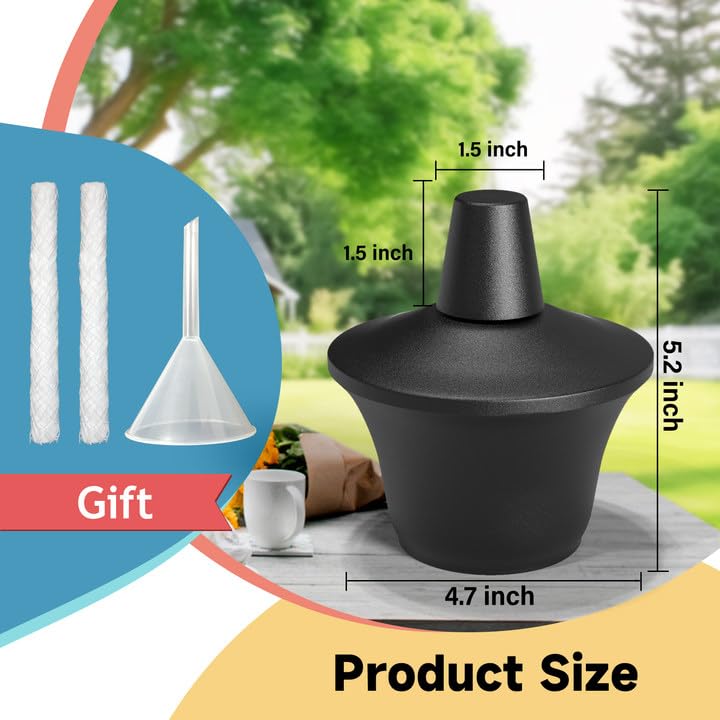 Falbawr 6-Pack Citronella Tabletop Torches - Metal Oil Burner Candles For Outdoor Use