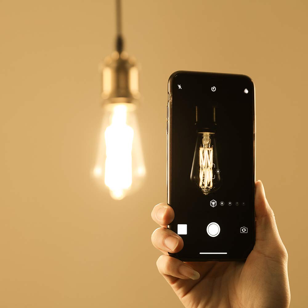 Leools Vintage Amber Led Edison Bulb Dimmable 12W, 100W Equivalent Antique Style Filament Light Bulbs,Amber Glass, Warm White 25