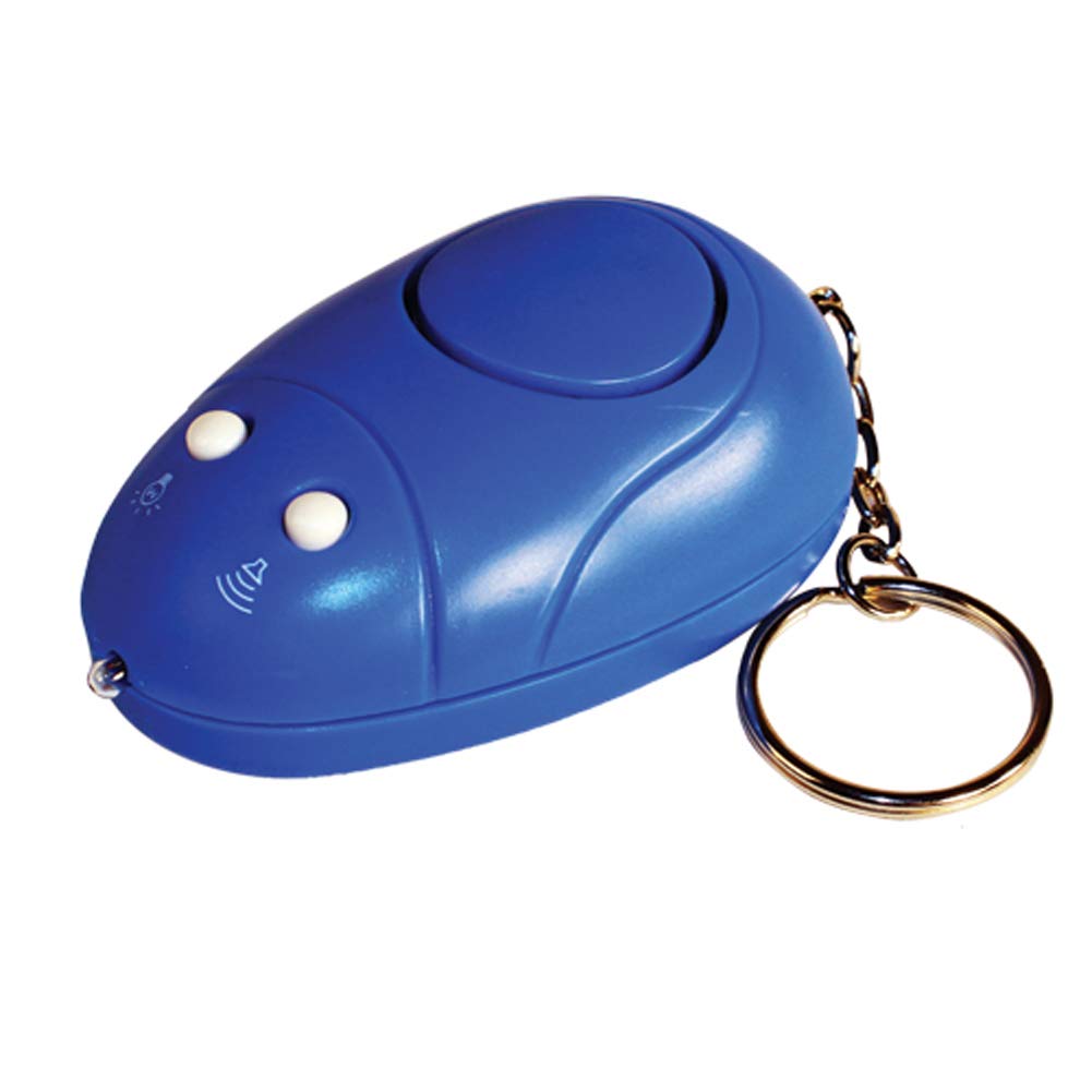 Safety Technology Keychain Alarm With Light - Blue Personal Security Device