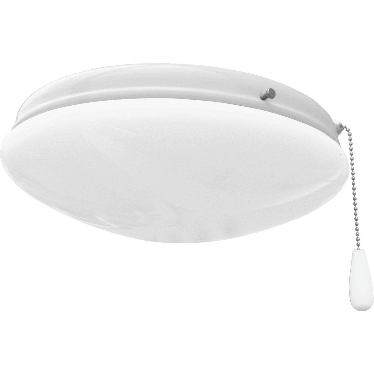 Progress Lighting P2602-30WB AirPro Collection Universal Opal Glass Ceiling Fan Light Kit, 2-Light, White