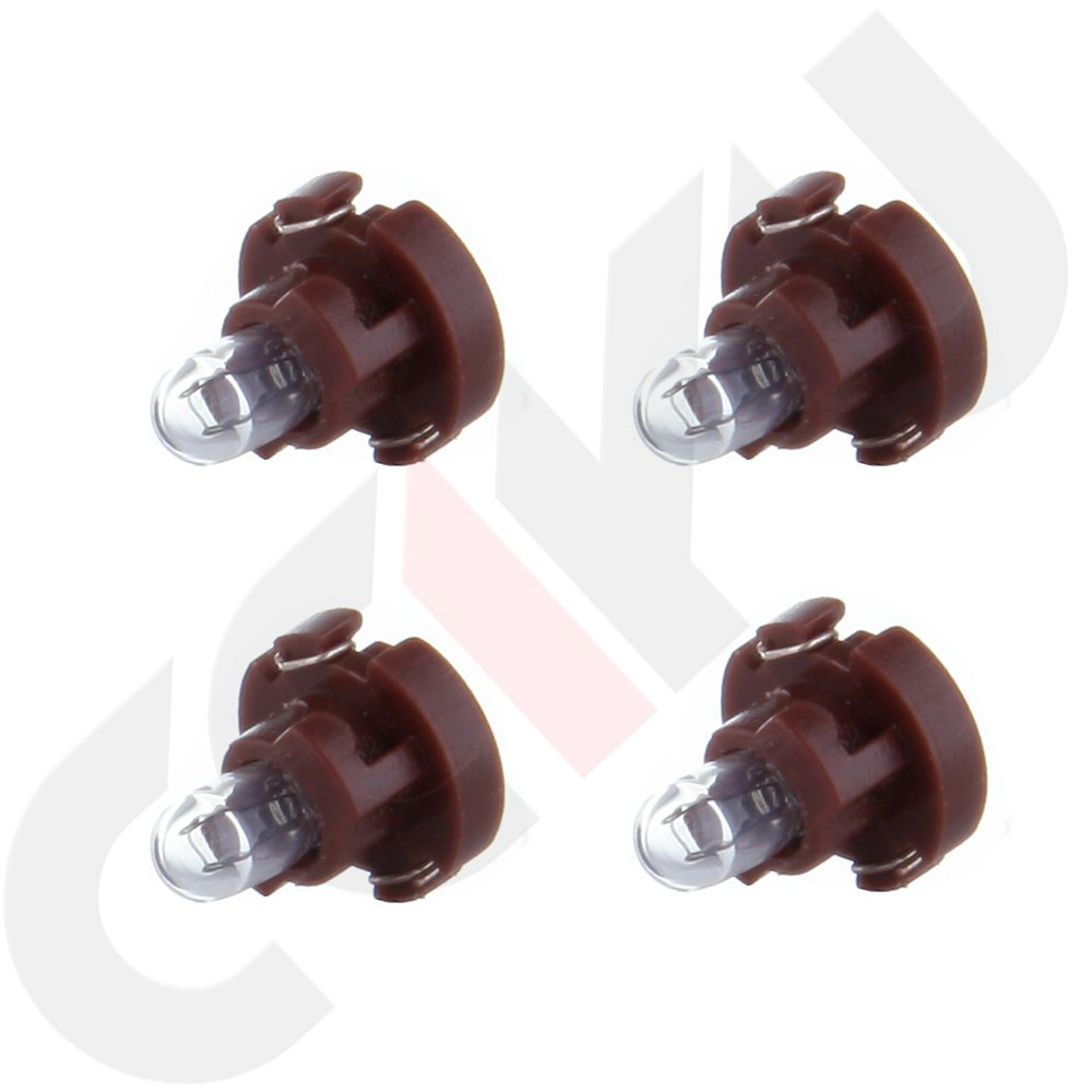 Cciyu Pack Of 4 Replacement Fit For Dash A/C Instrument Cluster Panel Dashboard Gauges Light Warm White T3 Neo Wedge Halogen Bulb 12V