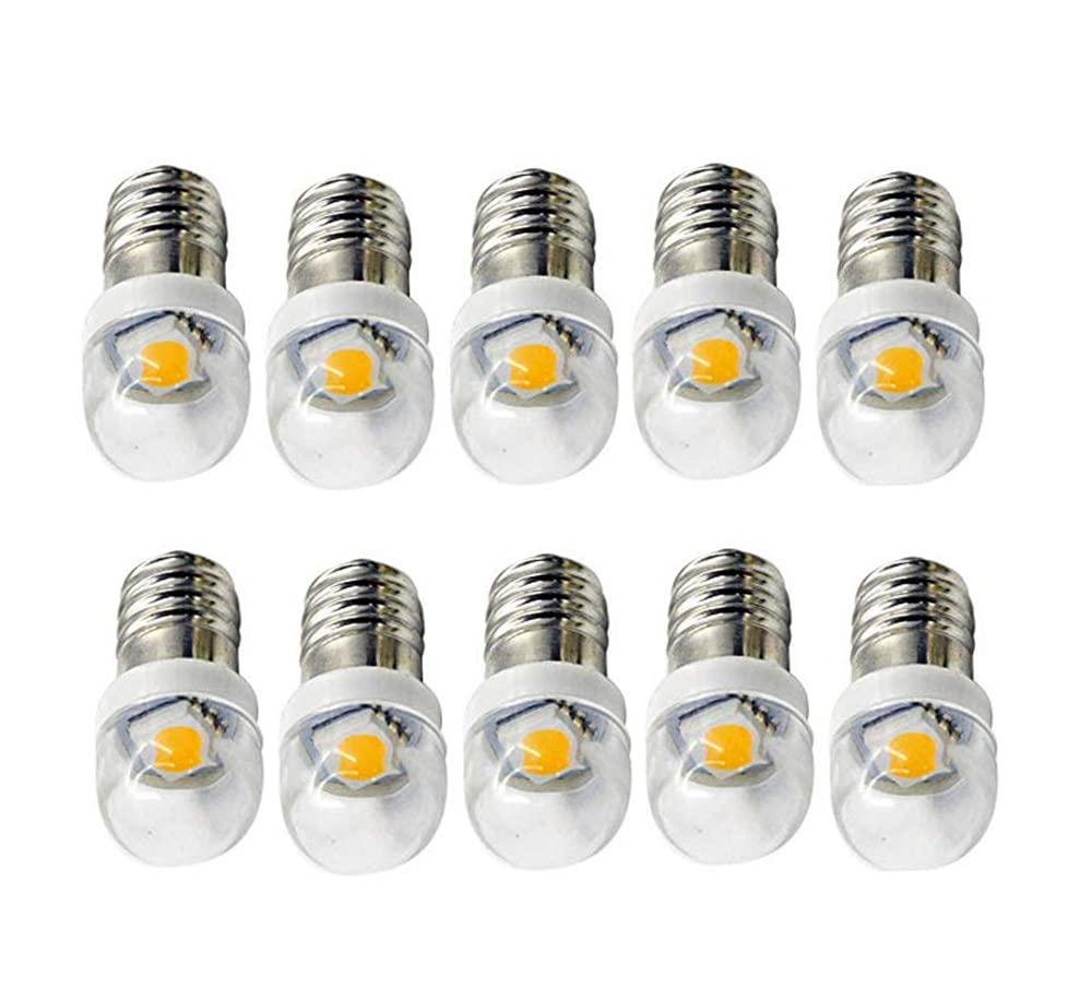 5X E10 Led Bulb 3V 0.6W 5050 1Smd Warm White 3000K Replacement Bulb Upgrade For Headlamps Flashlights Torch Light Bulbs New Diy