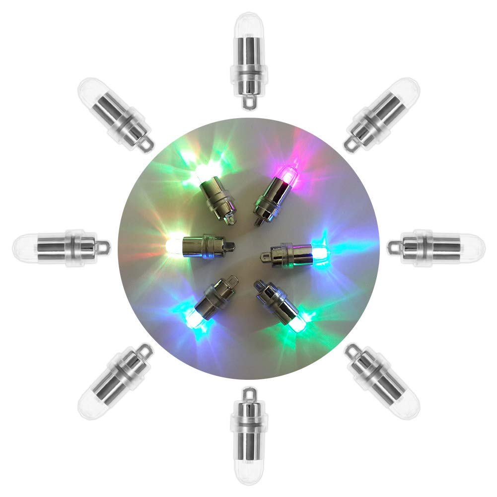 Sumdirect Pack Of 100 Multicolor Led Waterproof Mini Blinking Lights For Paper Lantern Balloon Floral Wedding Halloween Christmas Party Decoration Centerpieces (100)