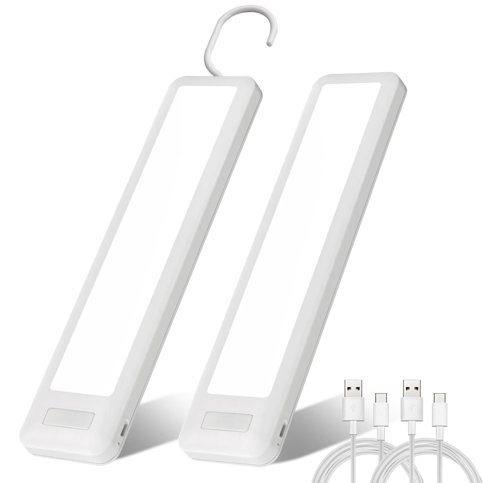 Dawnrise Under Cabinet Lights, 7.8 inch Closet Light Indoor with Hook, 2PK