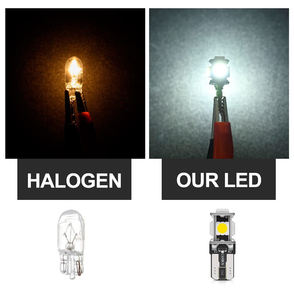 9Pcs Led Interior Lights Bulb Kit For Jee'P Cherokee Xj 1984 1985 1986 1987 1988 1989 Super Bright White Led Interior Light Bulbs Map Dome Footwell Lights Bulbs Package + Install Tool