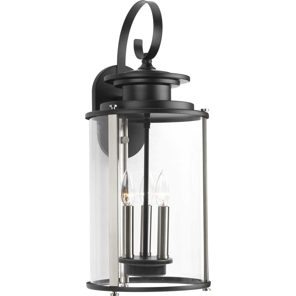 Progress Lighting Squire Outdoor Fixture, Alloy Steel, 22.75x9.88x9.88, Black, Model P560038-031