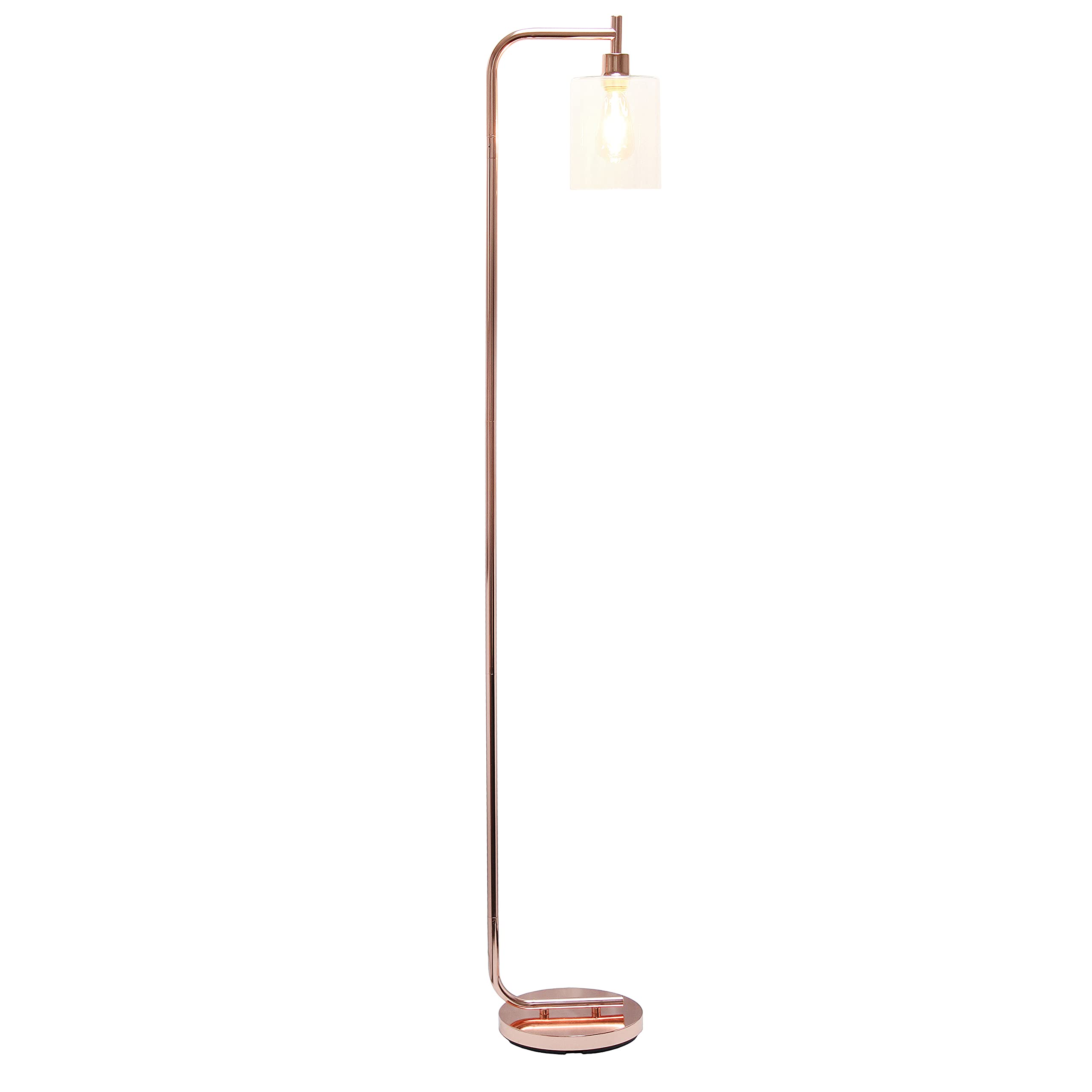 Simple Designs Lf2009-Rgd Modern Iron Lantern Floor Lamp, Rose Gold