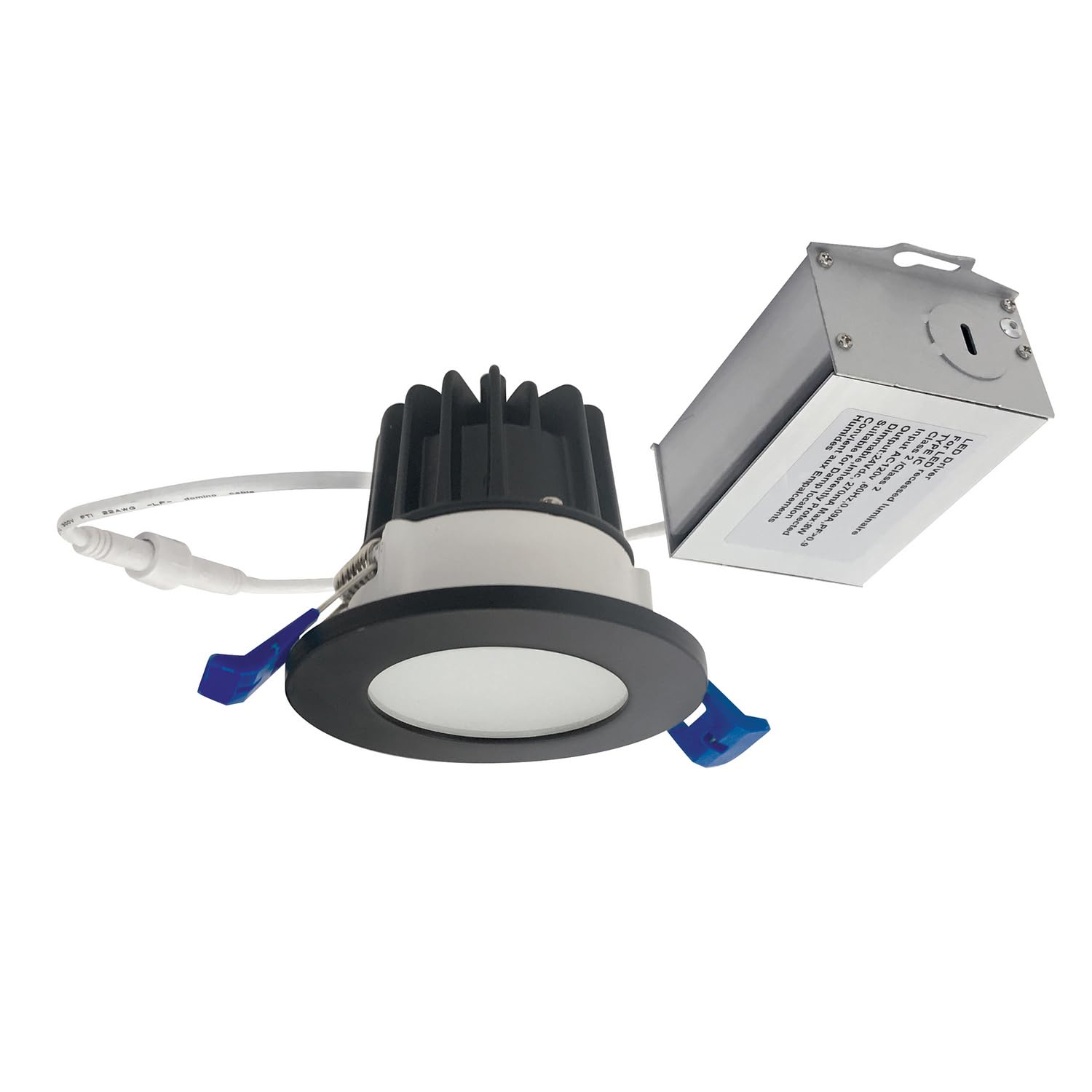 Nora Nm2-2Rdcs6030Bb 2'' Round Shower Mini Recessed Downlight - 600 Lumens - No Housing Required (Matte Black, 3000K)