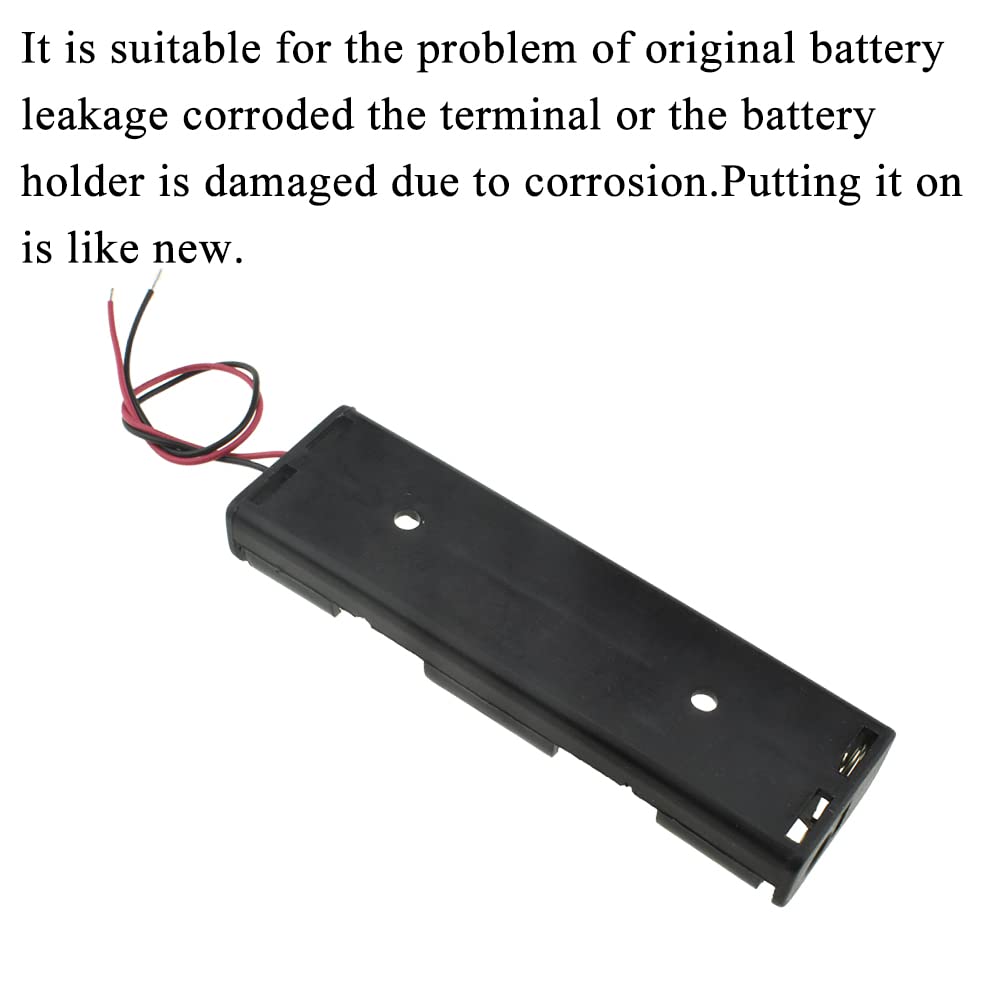 Hahiyo 4Xaa Battery Holder Black Adapter Tube Case Not Corrode Solid Good Contact Bear Battery Leakage Smooth Load For Flashligh
