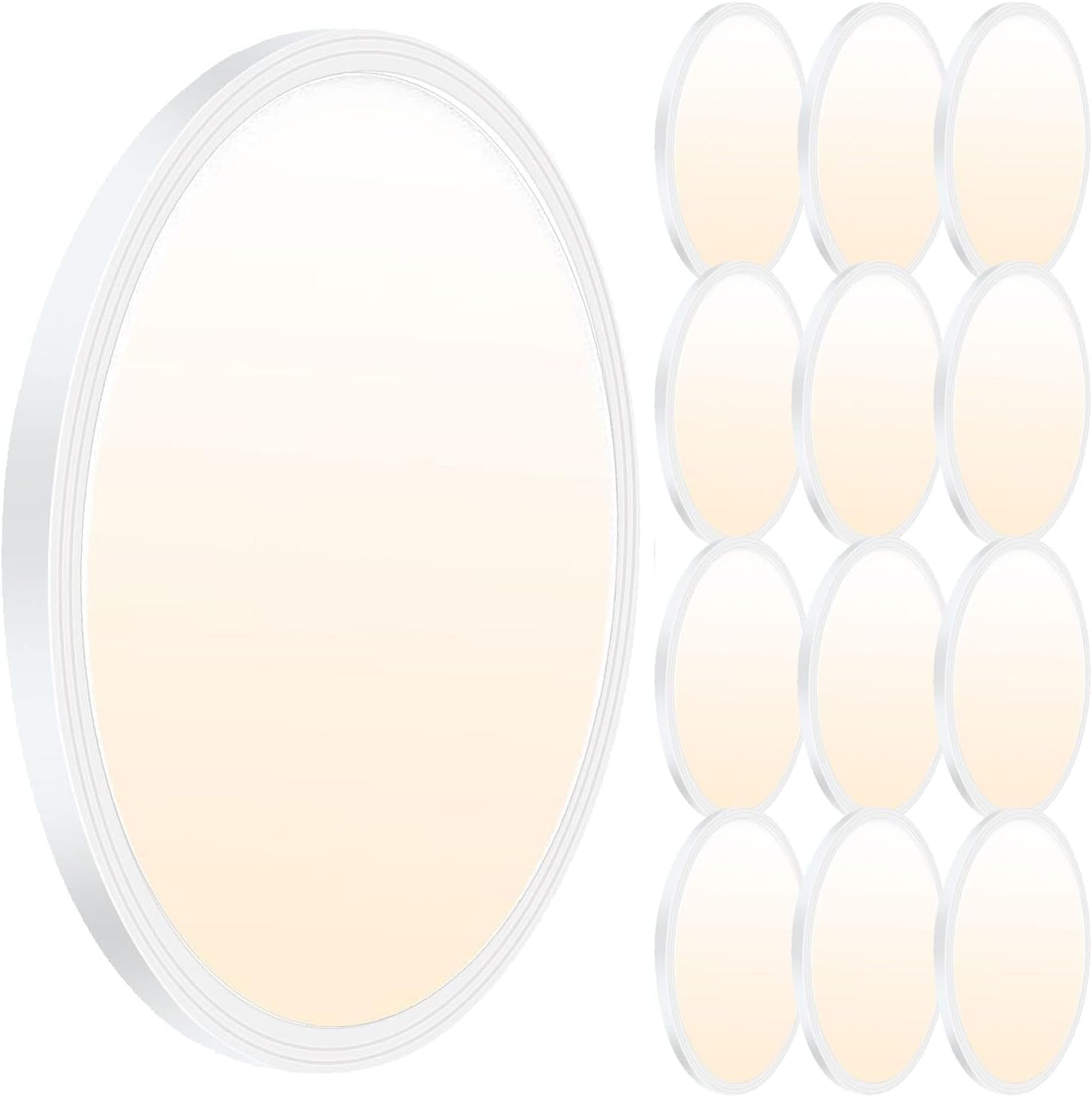 12Pack 12Inch 3200Lm Led Ceiling Light,28W 3 Color Changeable (3000K/4000K/6000K),120V Slim Surface Mount Ceiling Lights Fixture