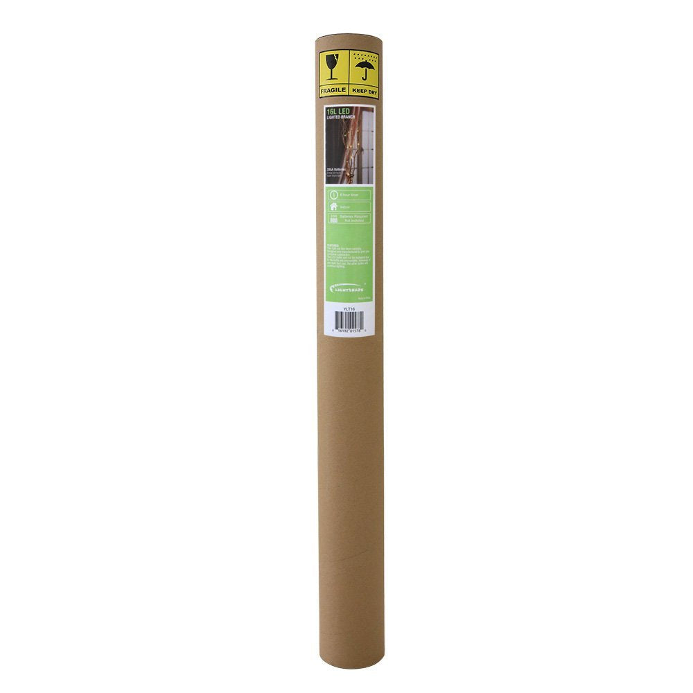 LIGHTSHARE 36Inch 16LED Natural Willow Twig Lighted Branch, USB Plug-in & Battery Powered, Brown Branch, Model YLT16
