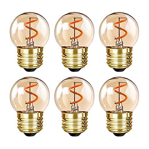 G40 Low Watt Light Bulb Edison LED Bulb Mini Globe Light Bulbs 1W Equivalent to 10Watt Incandescent E26 Screw Base Led Bulbs Ult