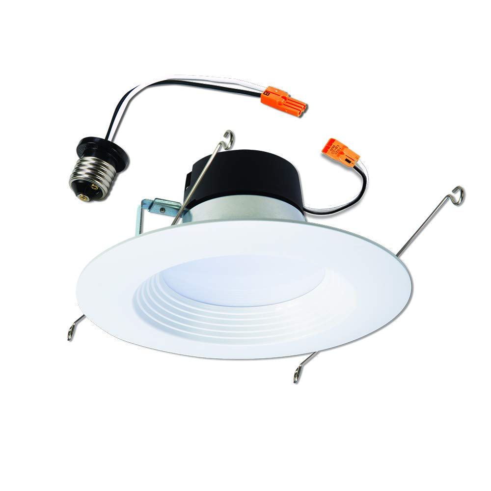 Halo Lt 5/6 Inch Selectable 3Cct (3000-5000K) Integrated Led, White Recessed Light, Dimmable Retrofit Trim (6 Pack)