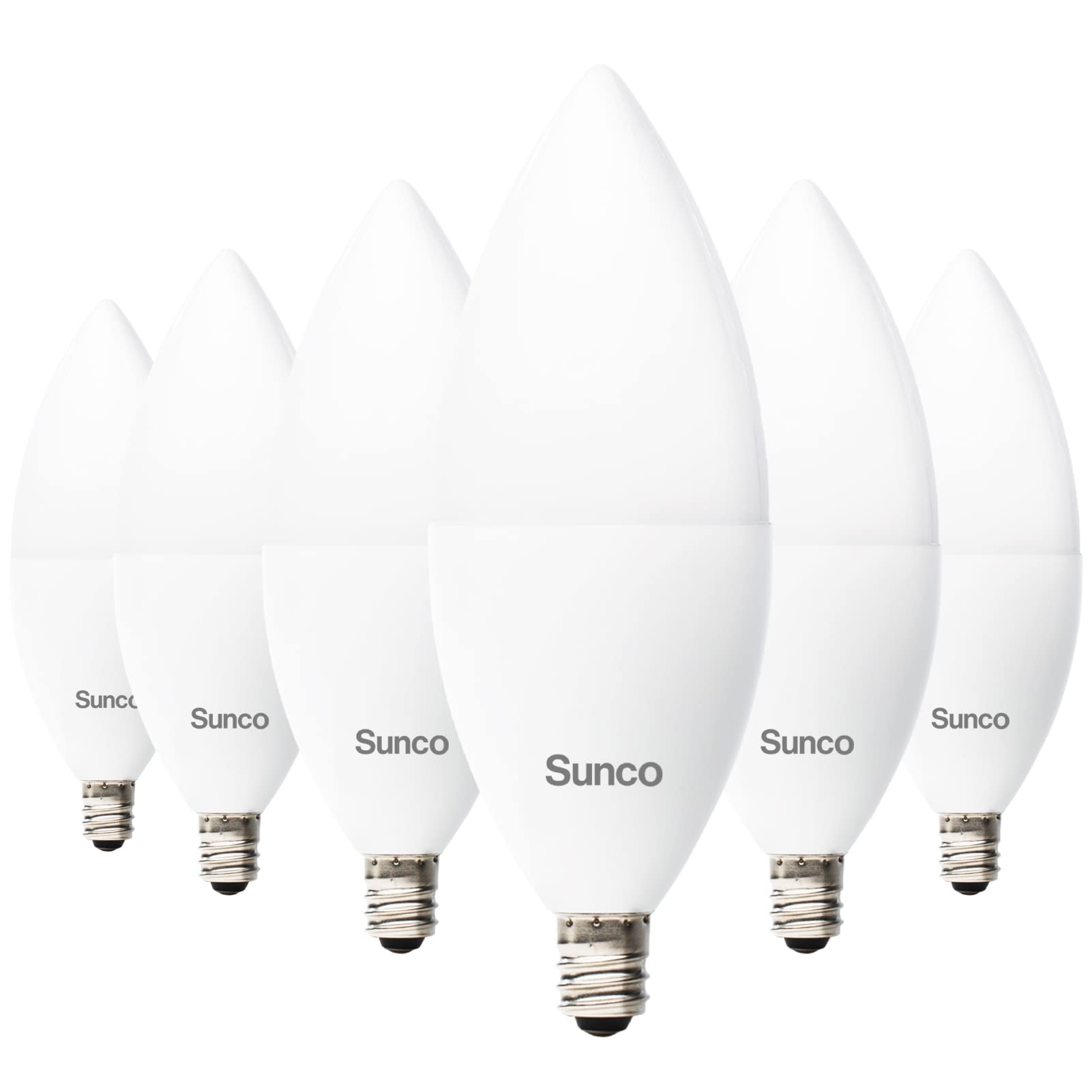 Sunco Dusk To Dawn Light Bulbs Outdoor Light Sensing B11 Led Candelabra Bulb, Photocell Sensor 5W=40W, 2700K Soft White, 450 Lm,