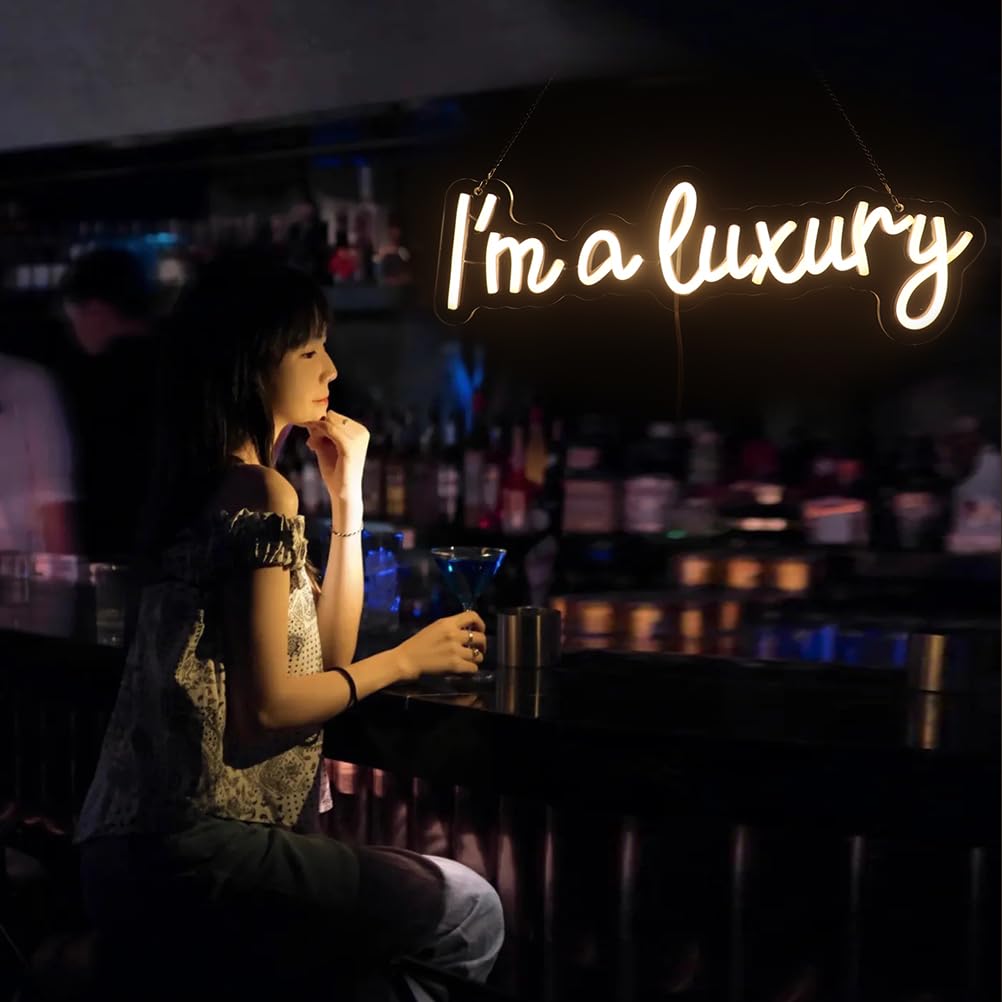 Nordstylee LED Neon Sign - inIm a Luxuryin USB Powered, Warm White, Acrylic, Model NRLT240914015, Decorative Light for Girls Room