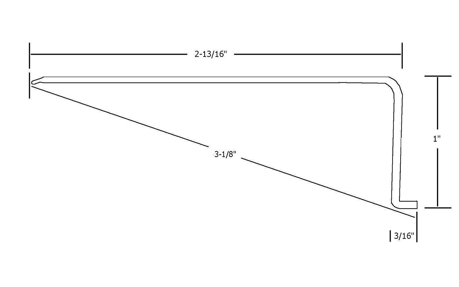 BEAM Lighting Under Cabinet Light Cover - White Ribbed Acrylic Diffuser, L-Shaped, 24", Model WS-320