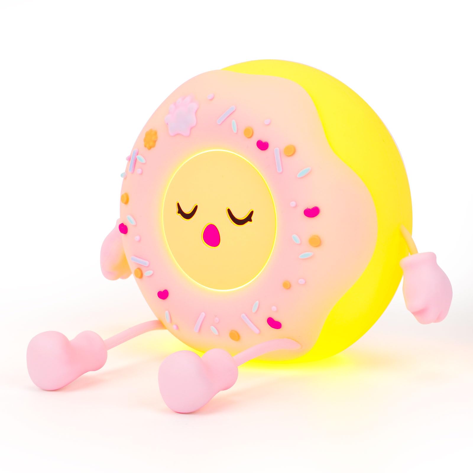 Qanyi Donut Lover Light,Rechargeable Novelty Donut Lamp With Soft Touch Control And Sweet Funny Shape For Desk Decor, Birthday,C