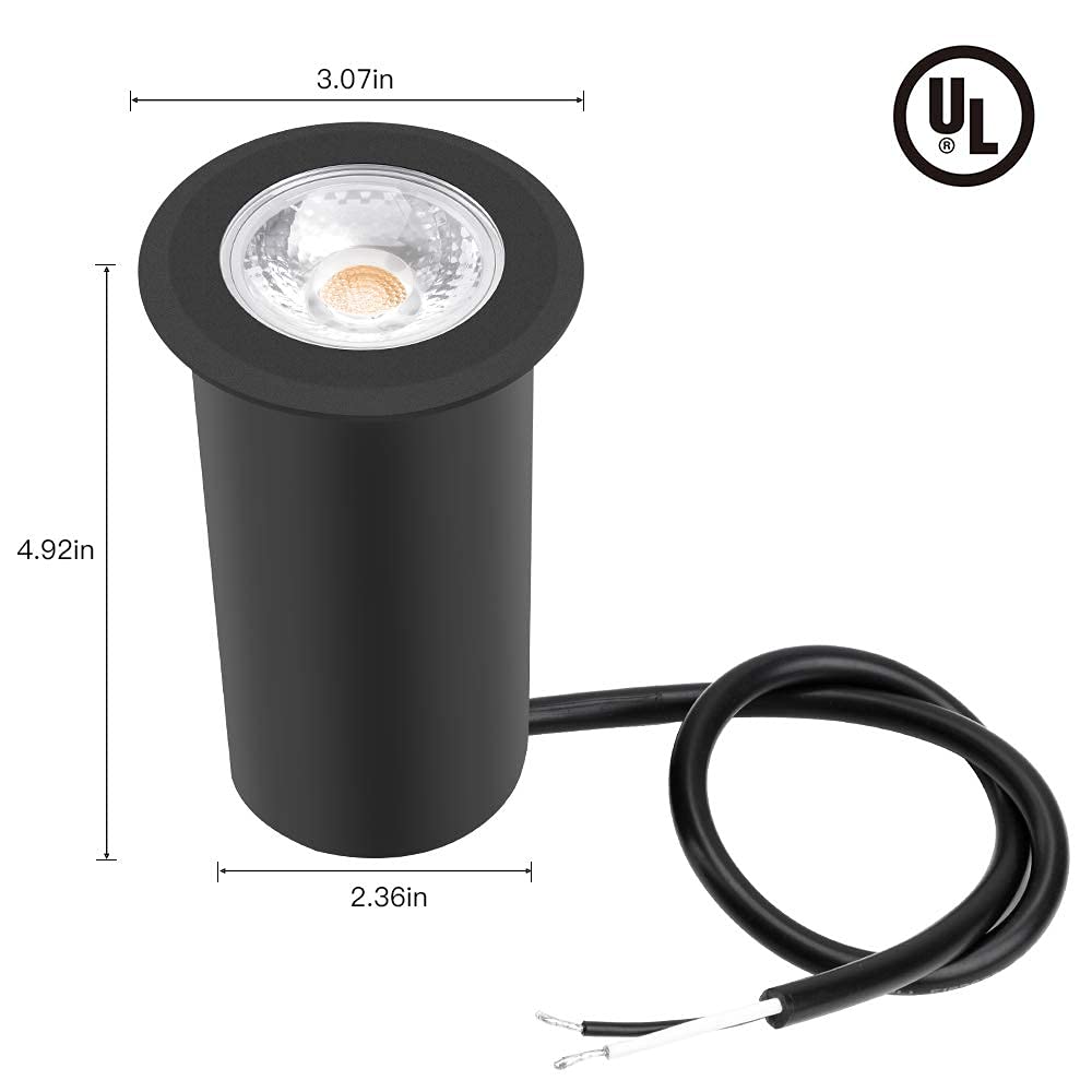 Rnehon 10W Ip67 Waterproof In-Ground Well Light, Low Voltage Outdoor Lighting For Yard & Garden, Pack Of 6