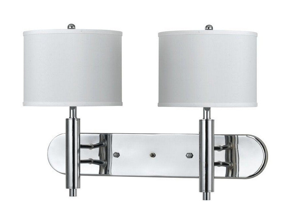 Cal Lighting La-2004W2L-1Ch Transitional Two Wall Lamp Lighting Accessories, Silver