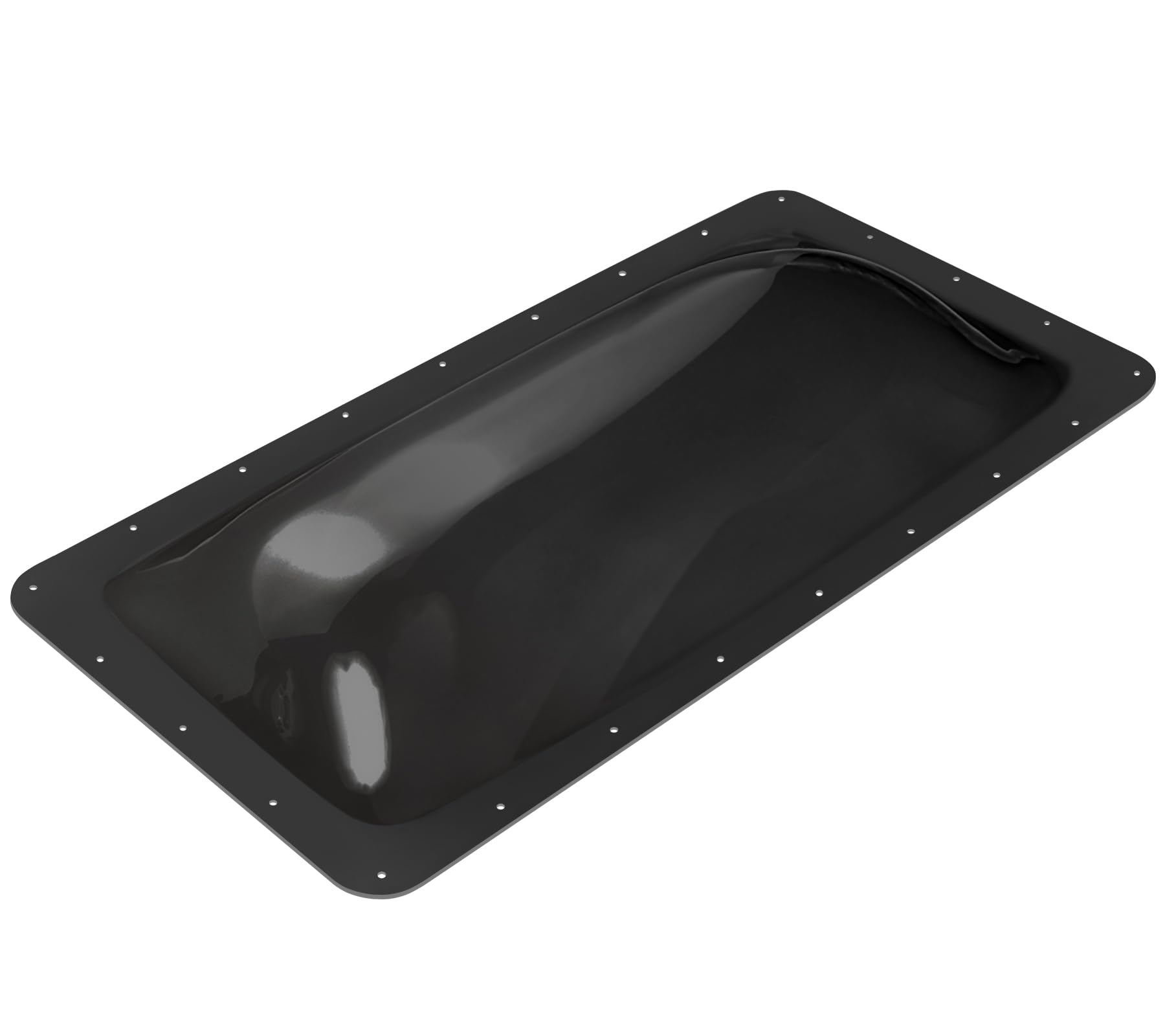 XMK RV Skylight Cover, 14"x30", Black Polycarbonate Dome for Camper & Food Truck, Model RV Skylight-018