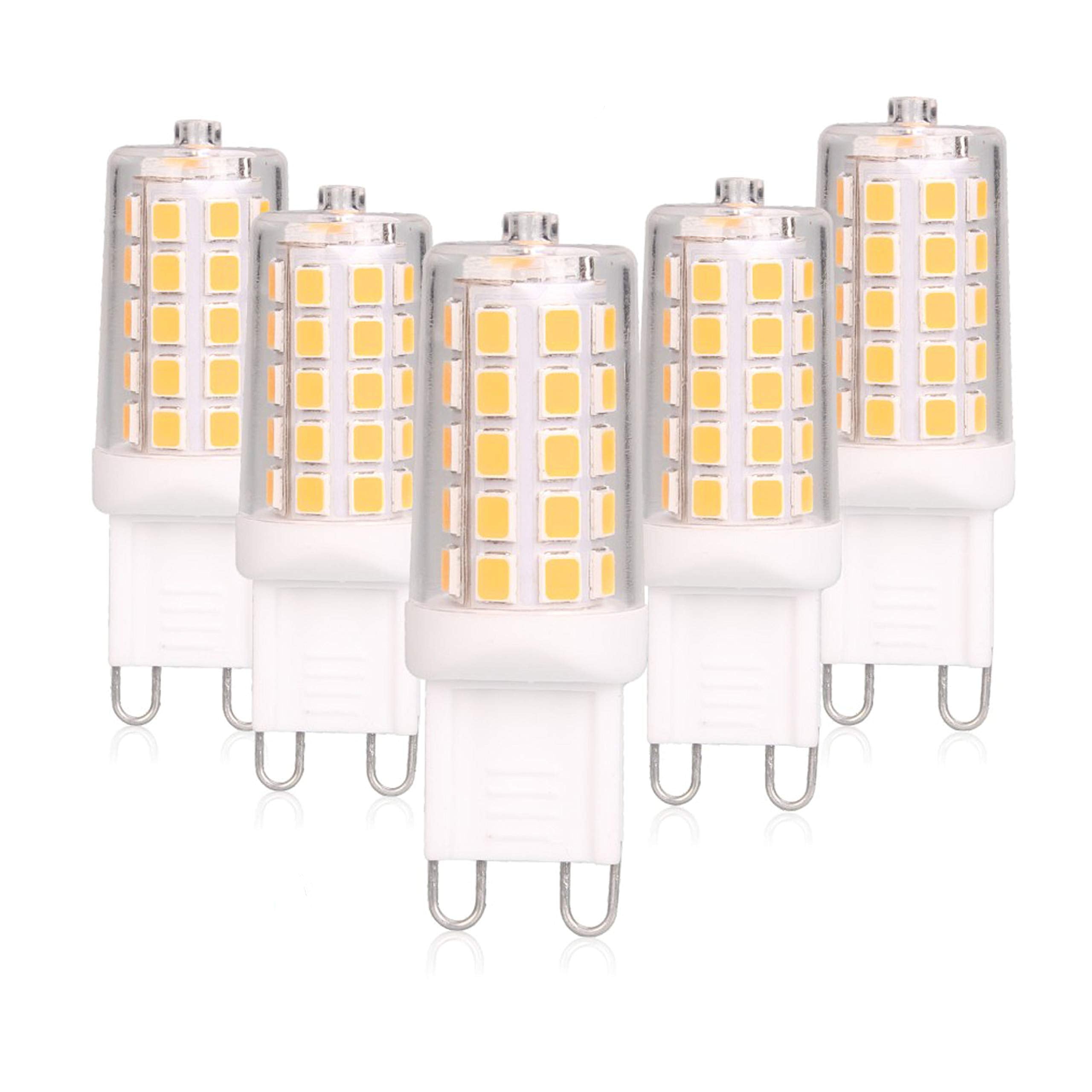 Baoming G9 Led Bulb Dimmable 4W, 40 Watt T4 G9 Halogen Equivalent, 2700K Soft Warm White, 120V No-Flicker, Chandelier Lighting 4