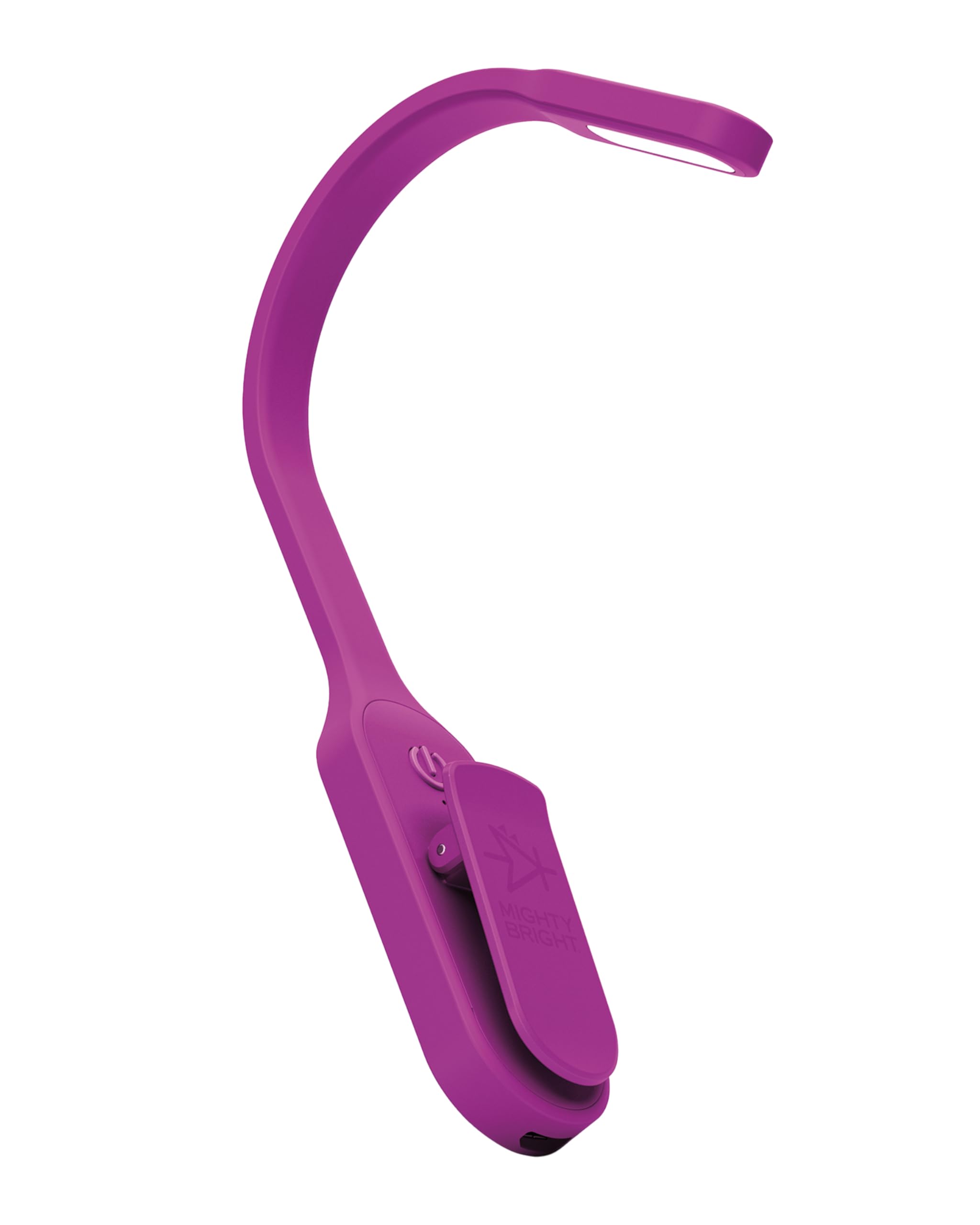 Mighty Bright Rechargeable Book Light - Warm Eye Care Leds, Flexible, Dimmable, Purple, Model 47013, Perfect For Kids & Bookworms