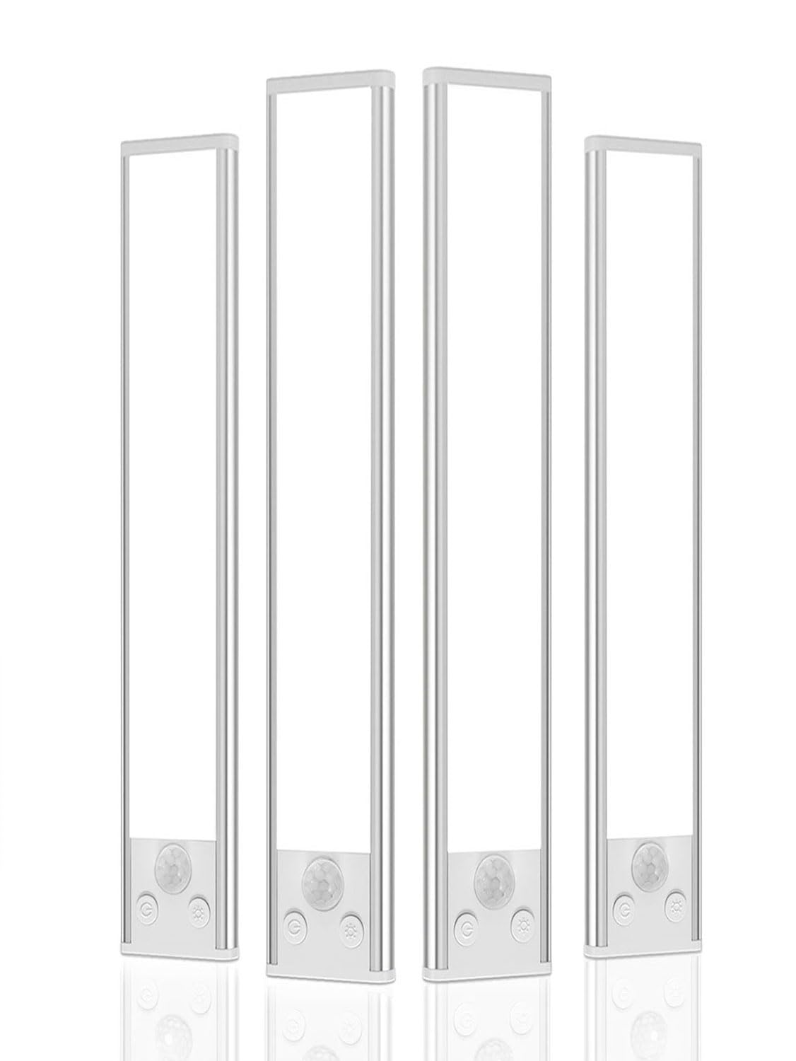 Under Cabinet Lighting, LED Motion Sensor Lights Indoor, 4 Pack Magnetic Rechargeable 3000mAh Closet Lights, Wireless Under Coun