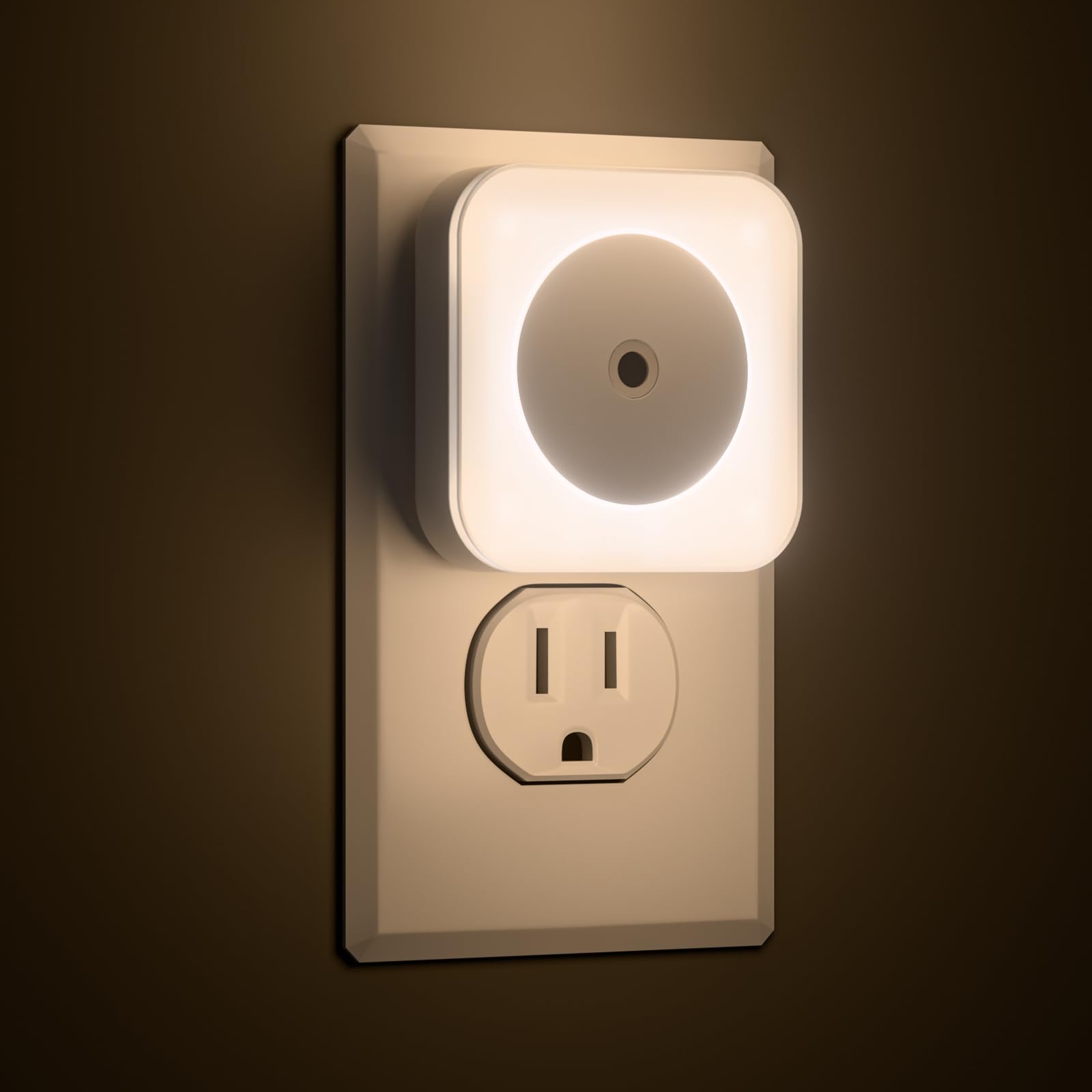 6-Pack LED Night Lights Plug into Wall,Bright Nightlight Auto-On/Off and Dimmable,0.5W Plug in Socket Night Light,Smart Sensor,D