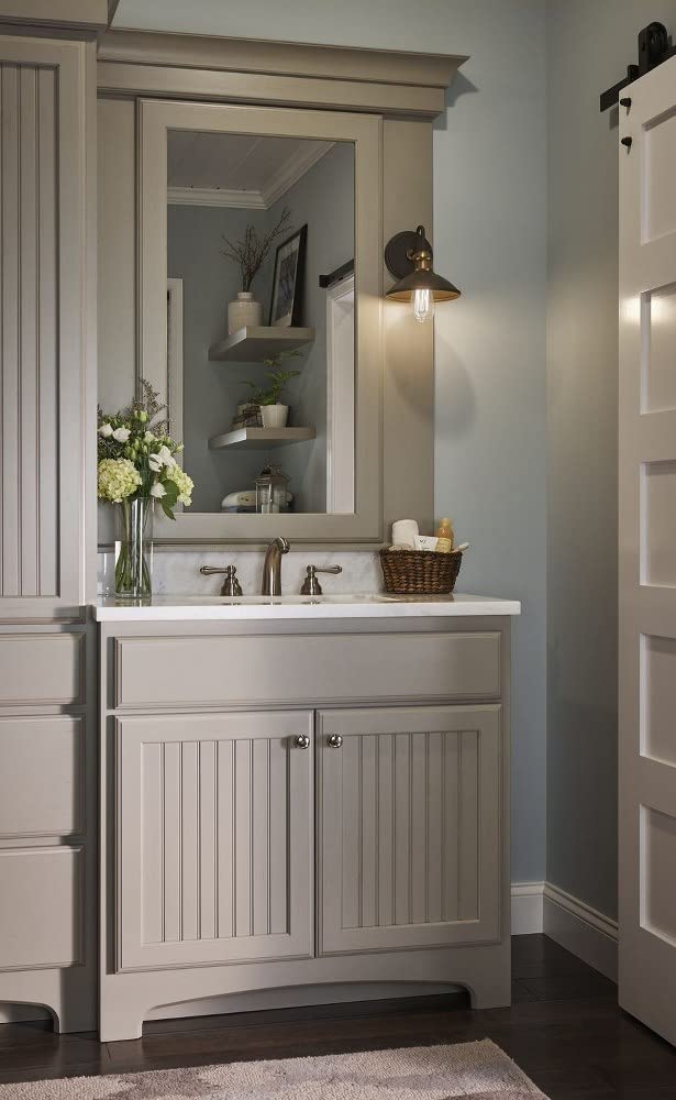 Kichler Clyde 1 Light Bathroom Vanity In A Deep Black Finish, For Bathrooms, (7.25'' H X 7.5'' W X 8.25'' Ext.), 45943Bk