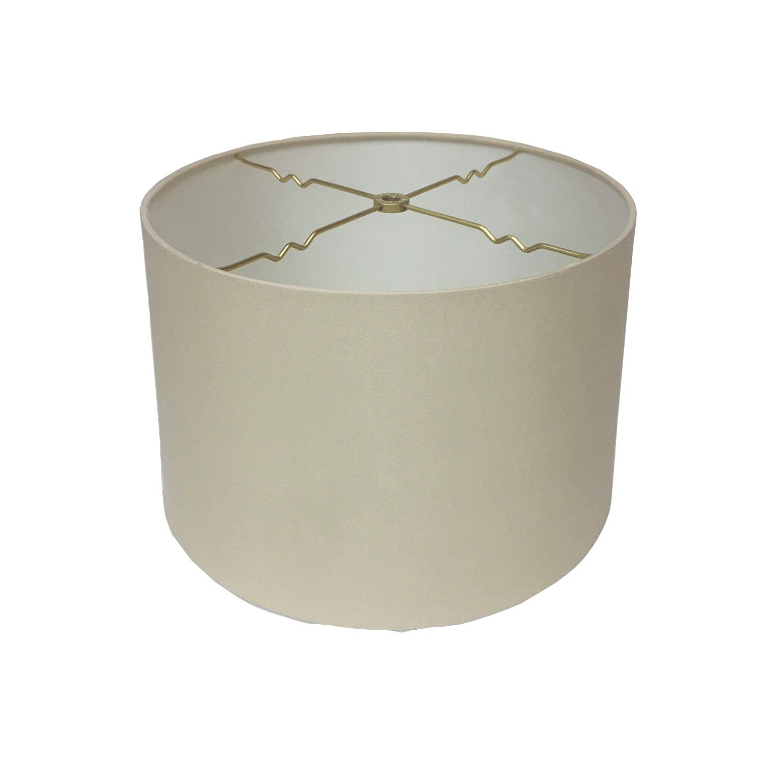 Royal Designs, Inc. Shallow Drum Lamp Shade Fabric Beige 11 x 12 x 8.5 Model HB-610-12BG