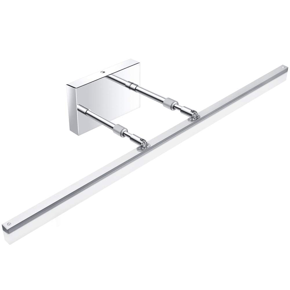 Aipsun 31.5 Led Vanity Light Fixture, Chrome Stainless Steel, Adjustable Bathroom Lighting, Model Ca-6480-80Cm, 5500K